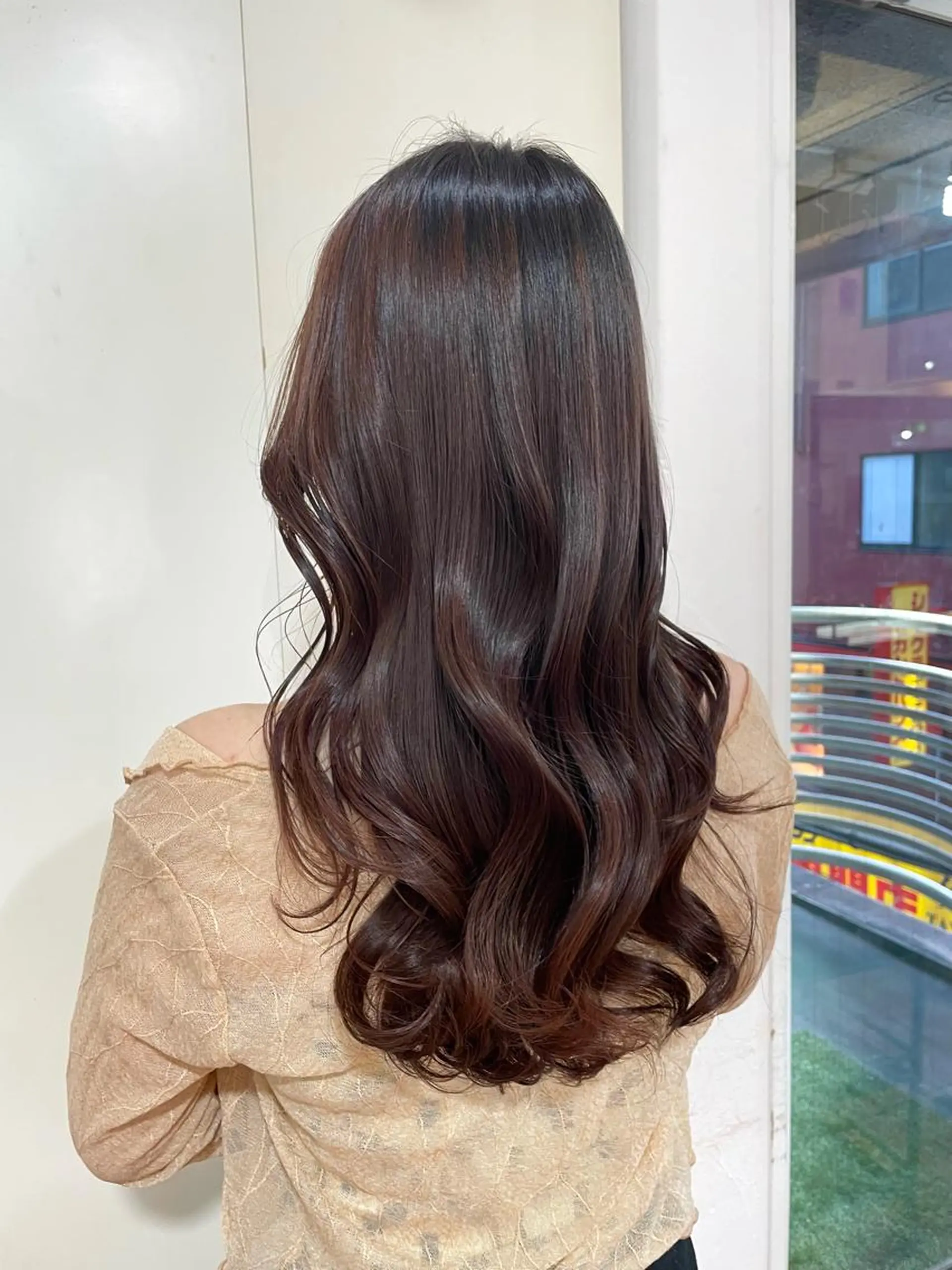 ロング カラー ピンクカラー 🦋透明感 艶カラー Rie🦋のヘアスタイル