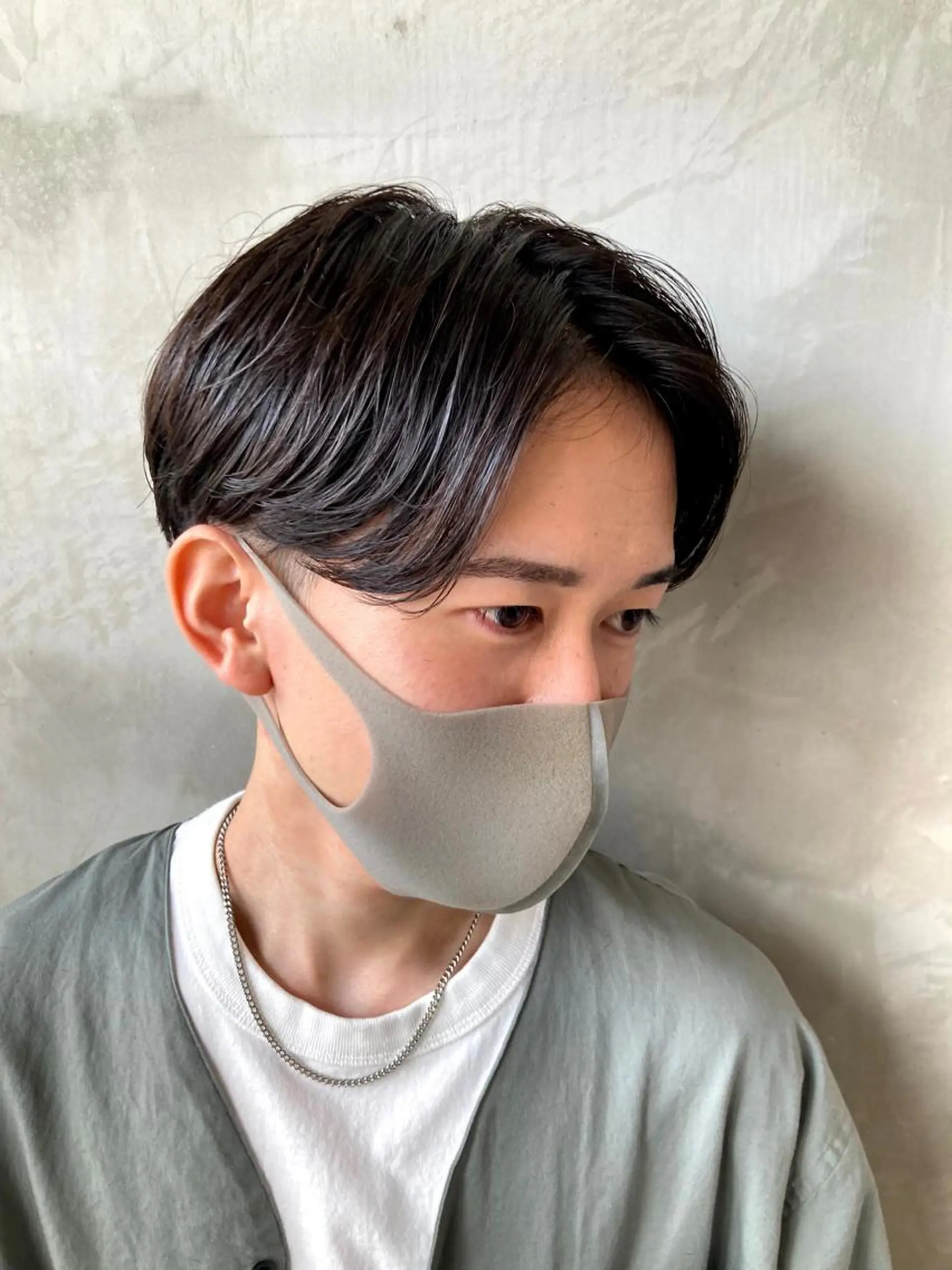 ショート パーマ メンズ センターパート カット パーマ トリートメント 波巻きスパイラルパー マ/シャドウパーマ駿のヘアスタイル