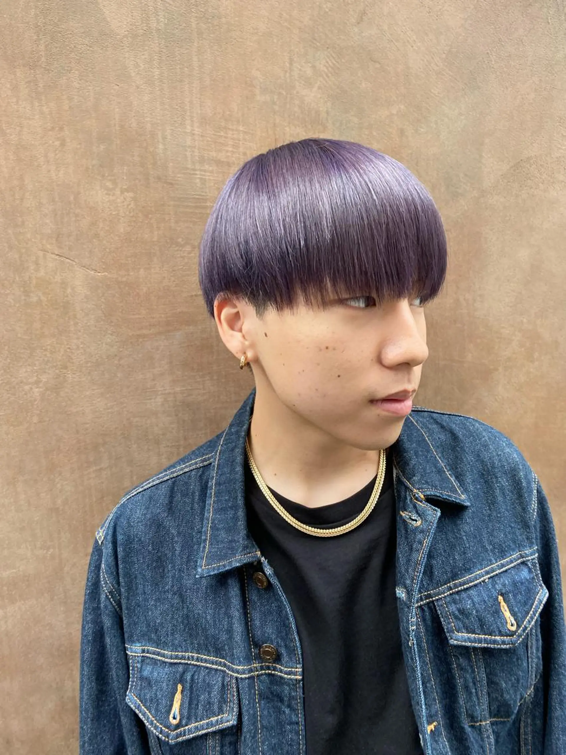 ショート カラー メンズ 透明感カラー グレージュ ネイビーカラー カット ヘアカラー トリートメント ✨髪質改善職人✨ デザインカラー/若林のヘアスタイル