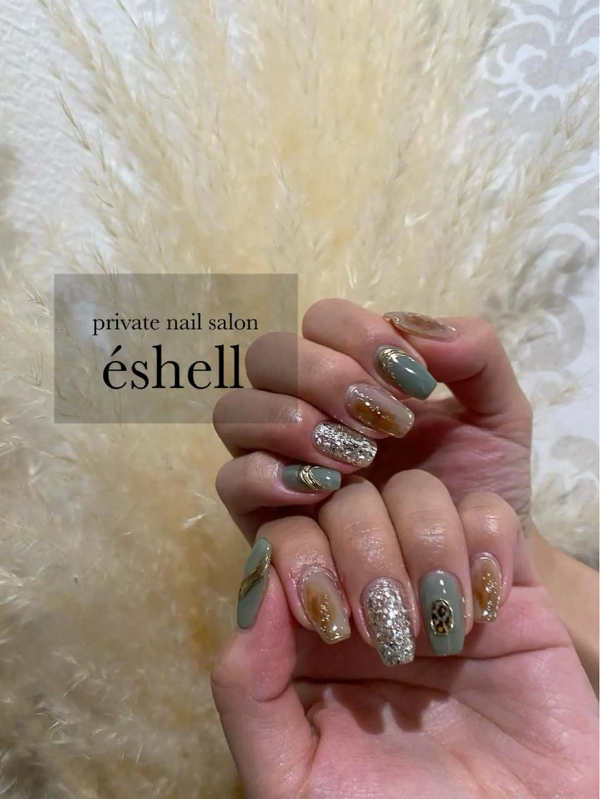 セミロング ネイル ハンドネイル nail salon éshellのネイルデザイン