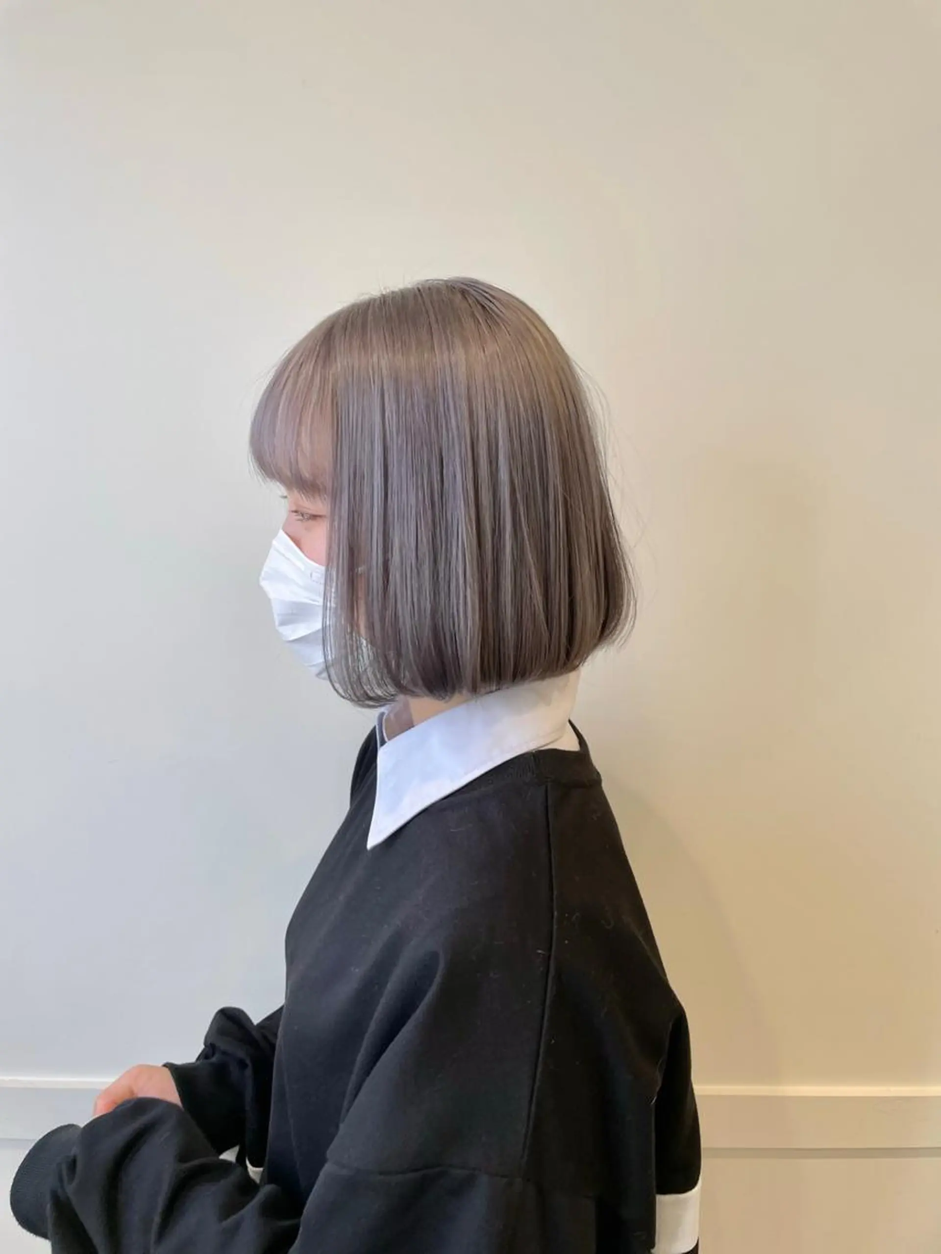 ショート カラー ラベンダーカラー ラベンダーグレー ボブ カット ヘアカラー トリートメント ヘアセット メンズ特化 パーマ/オザワのヘアスタイル