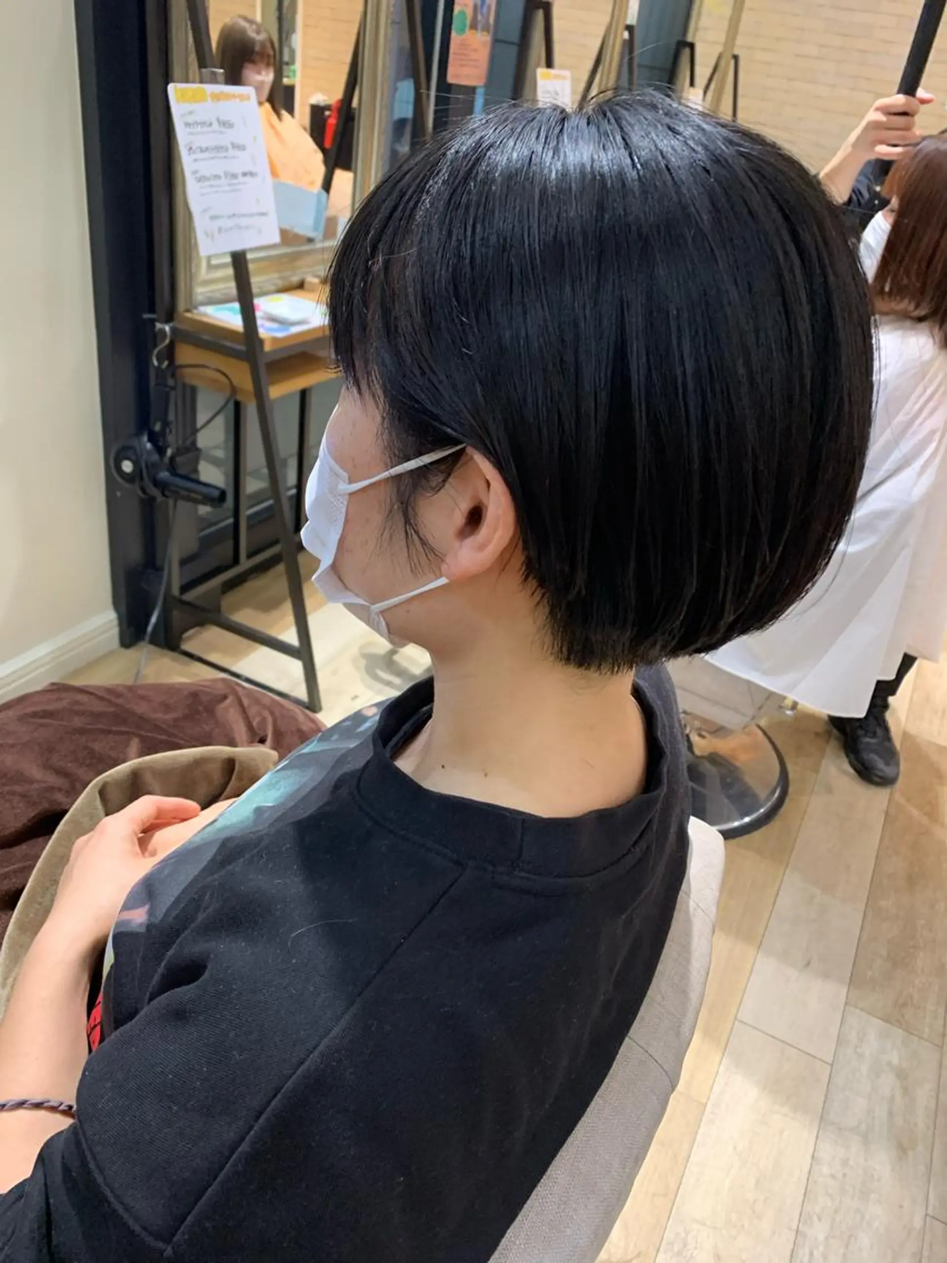 ショート パーマ ショートボブ ボブ ショートヘア ストレートパーマ 縮毛矯正 トリートメント 上田 紗也のヘアスタイル