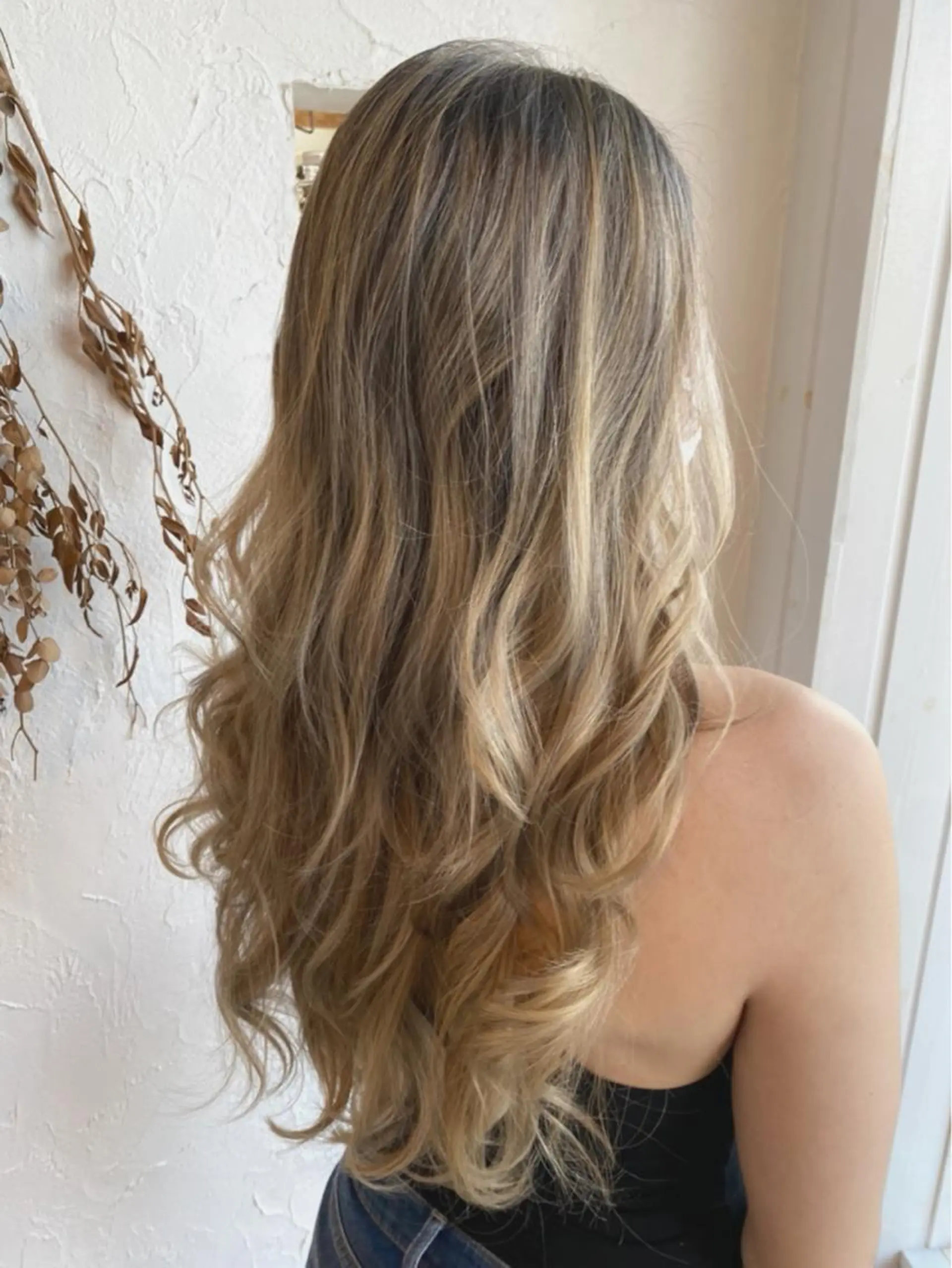 ロング カラー パーマ 美容室 ソンリエのヘアスタイル