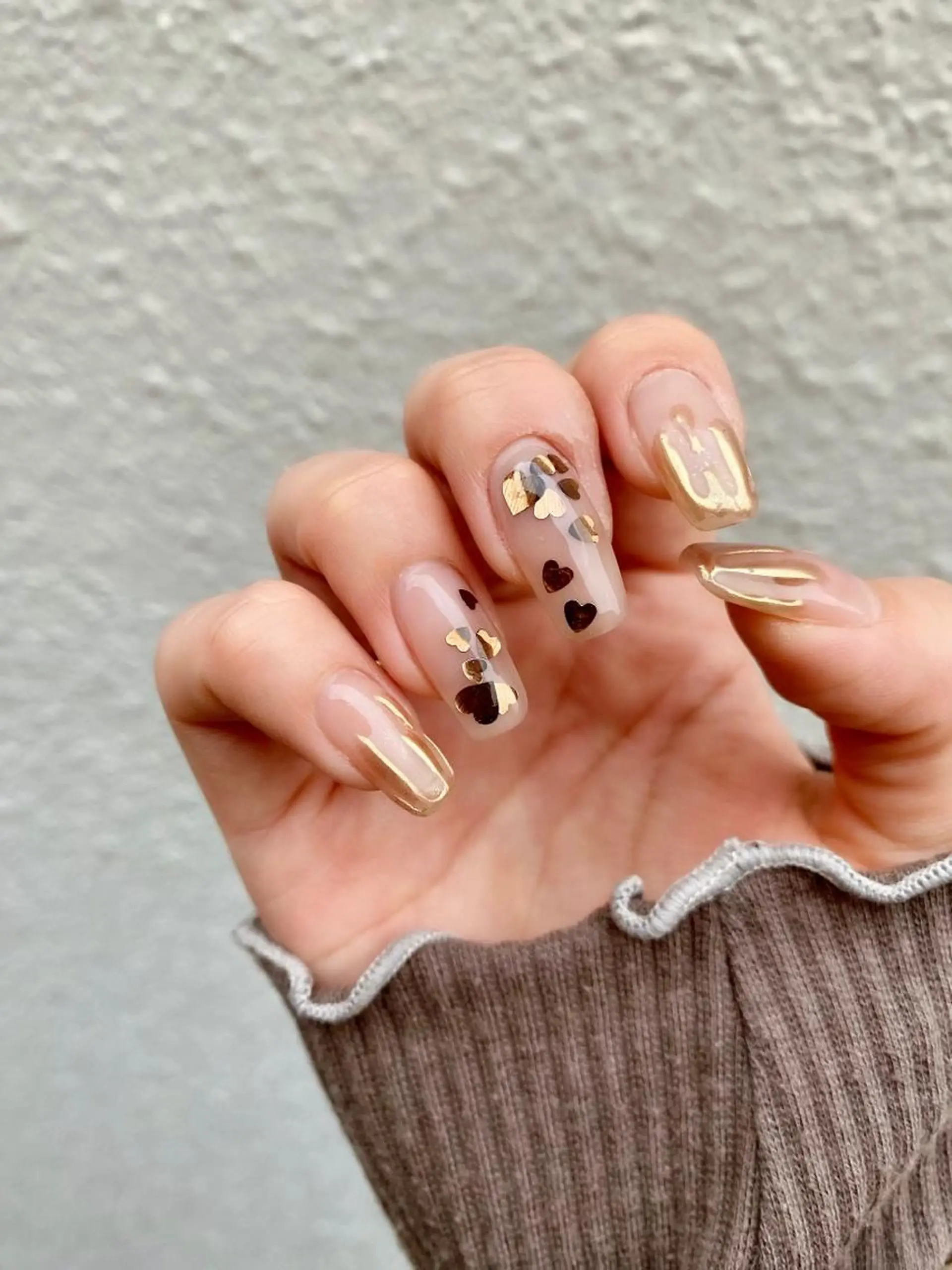 ネイル ブラウン ハート NailAVANCE miyuのネイルデザイン