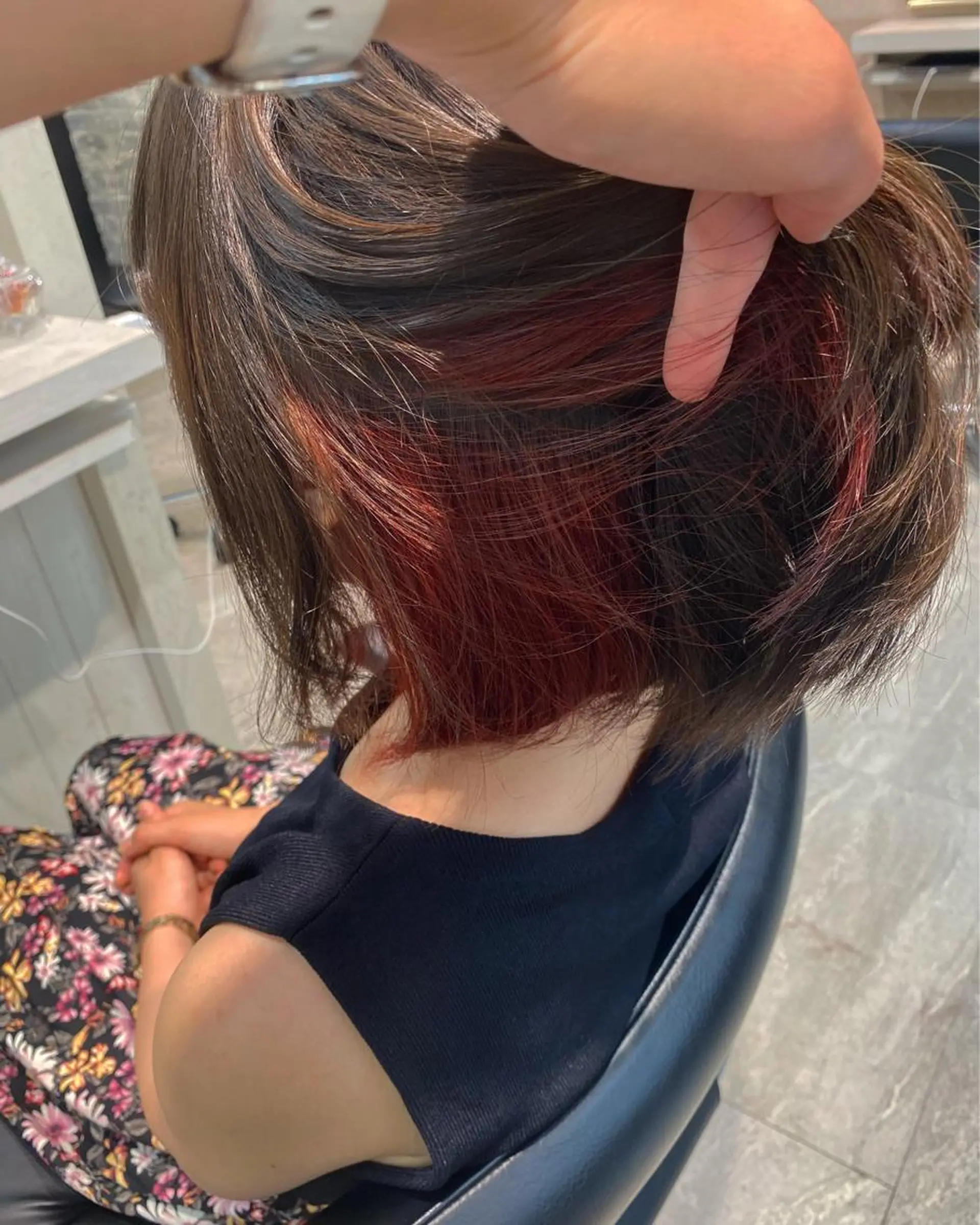ショート カラー ヘアカラー 🤍韓国風ヘア 柴田真帆🤍のヘアスタイル