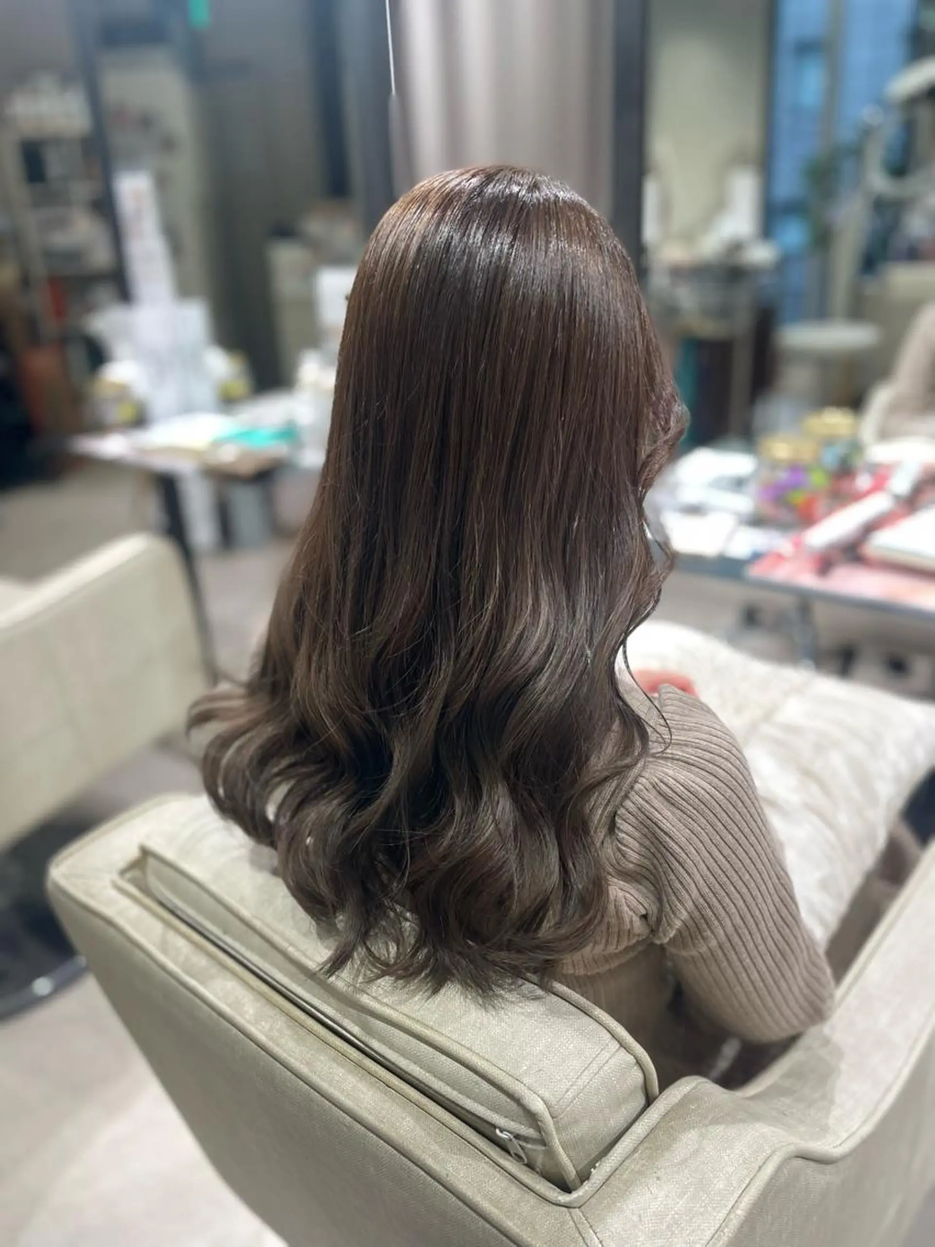 セミロング カラー グレージュ ヘアカラー 🦋美髪／エクステ 🦋アベイクミのヘアスタイル
