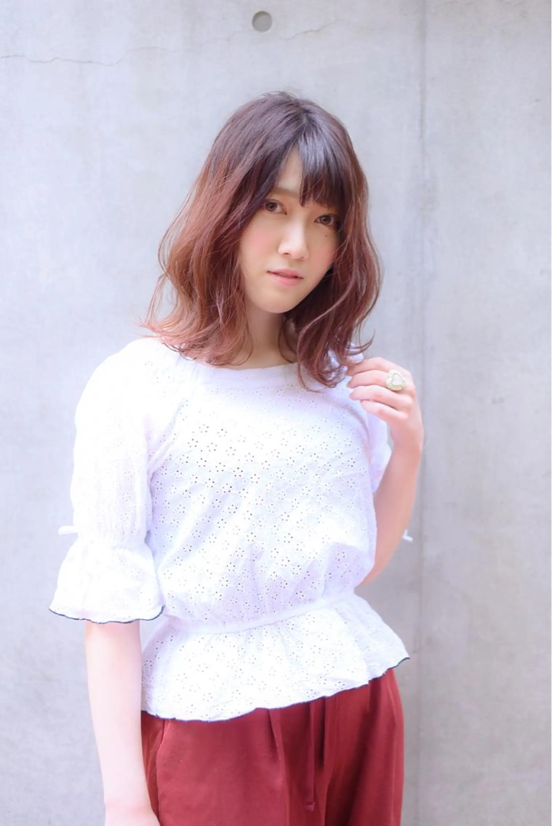 ミディアム カラー カット ヘアカラー トリートメント 青山 早希🐾のヘアスタイル
