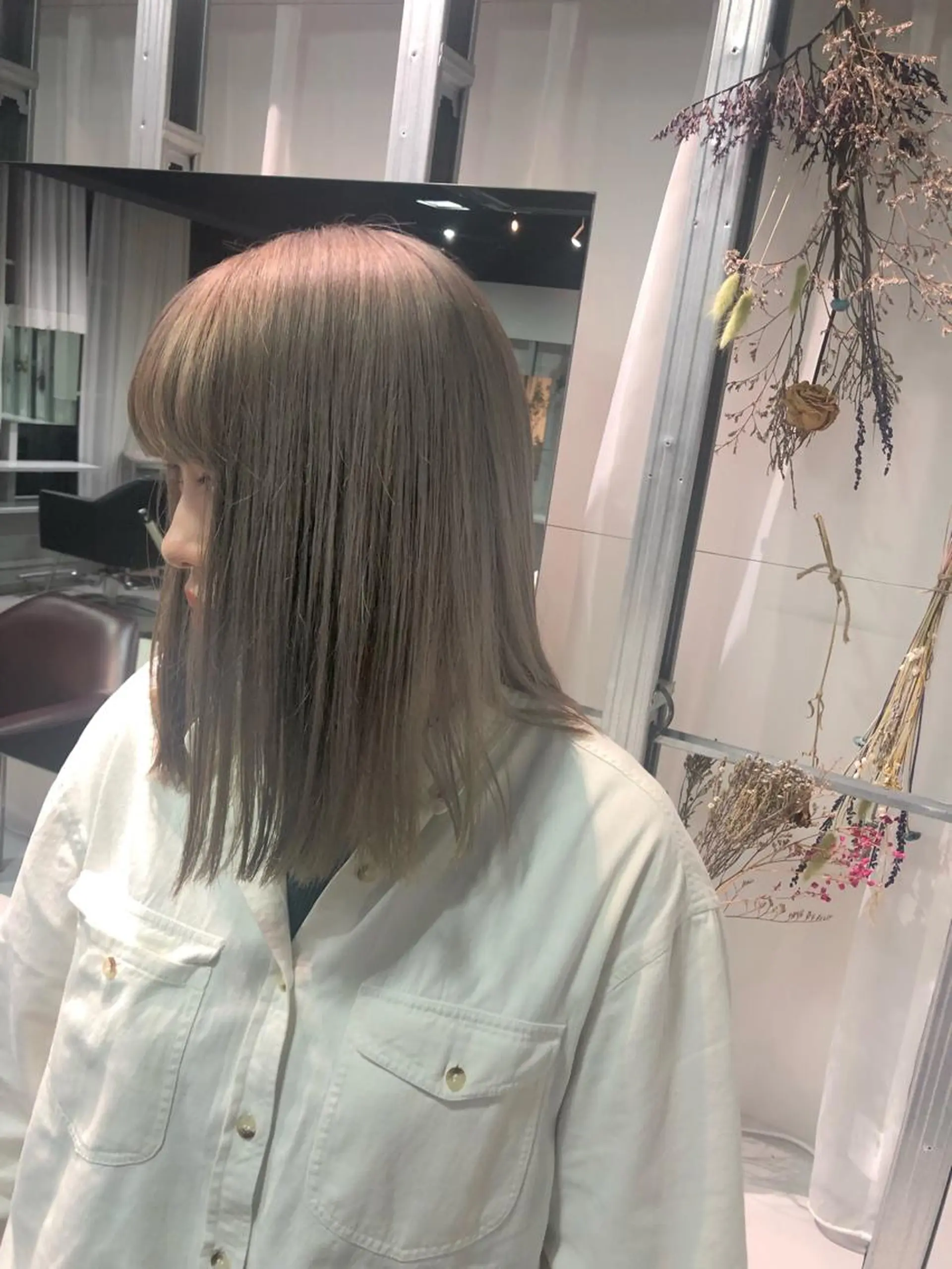 ミディアム カラー カット ヘアカラー トリートメント ヘアセット 🍃柔らかヘアー田中 瑞希🍃のヘアスタイル