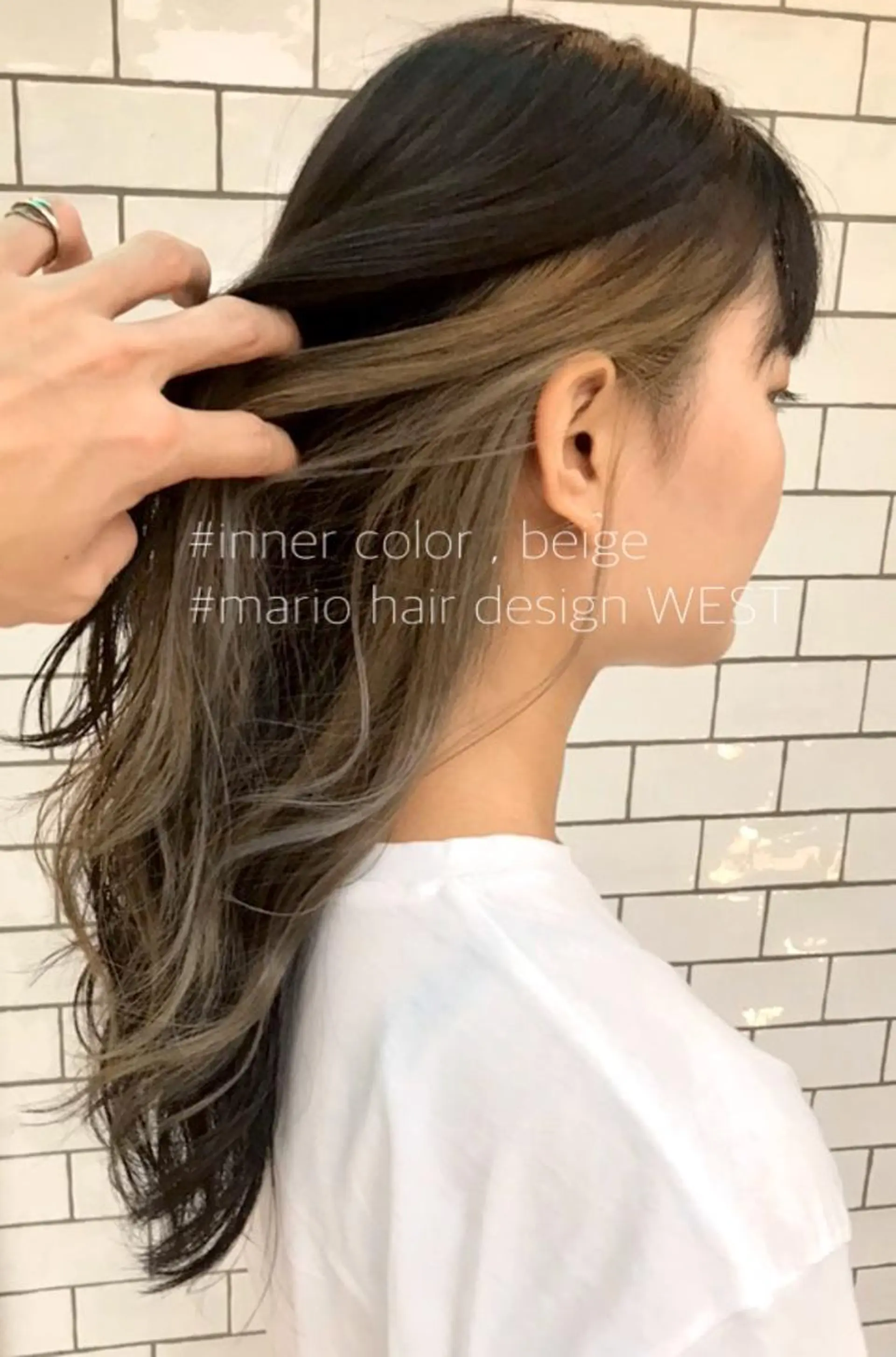 ロング カラー ブリーチ インナーカラー 竹嶌 健吾のヘアスタイル