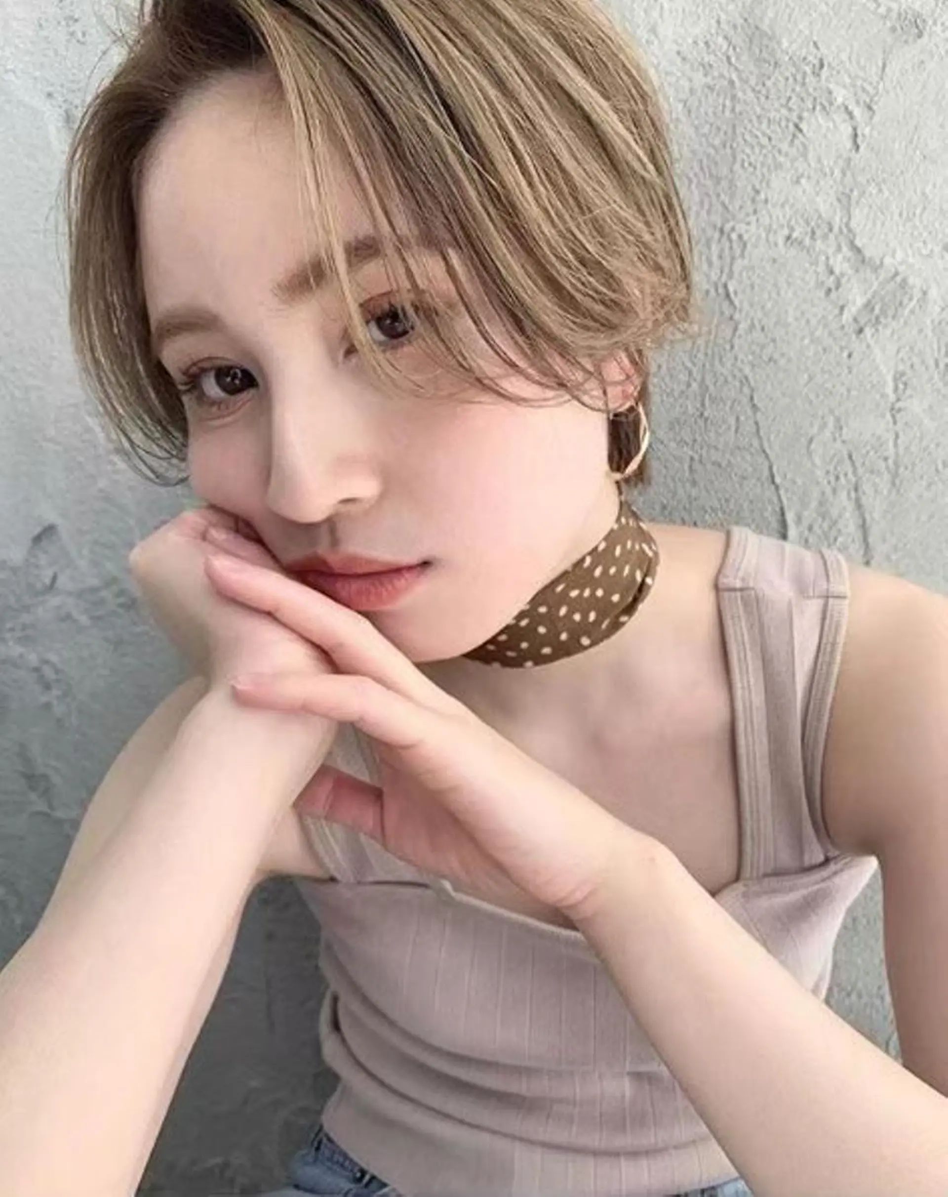 ショート カラー ヘアアレンジ 原宿レイヤーカット 渋谷【山本喜熙】のヘアスタイル