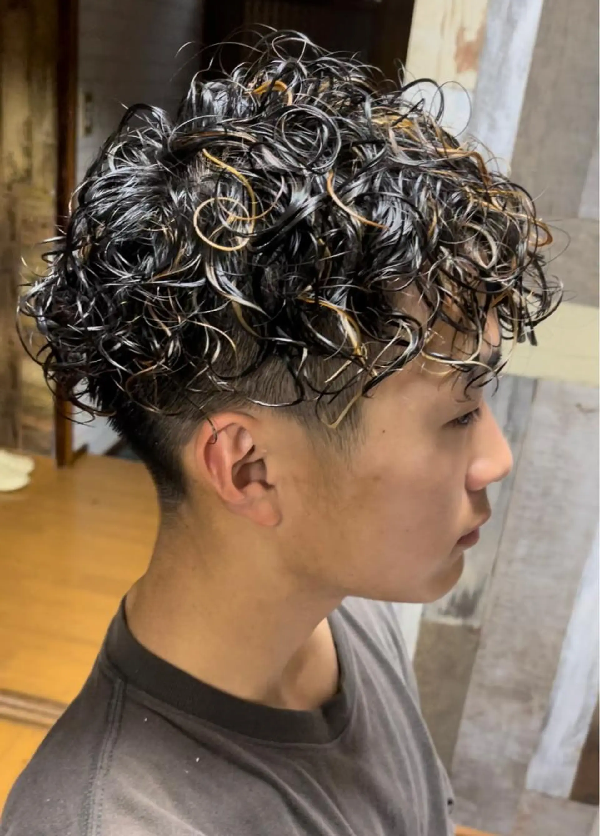 ショート パーマ メンズ メンズパーマ カット パーマ spaski所属・メンズ特化型/永井 友貴のヘアスタイル