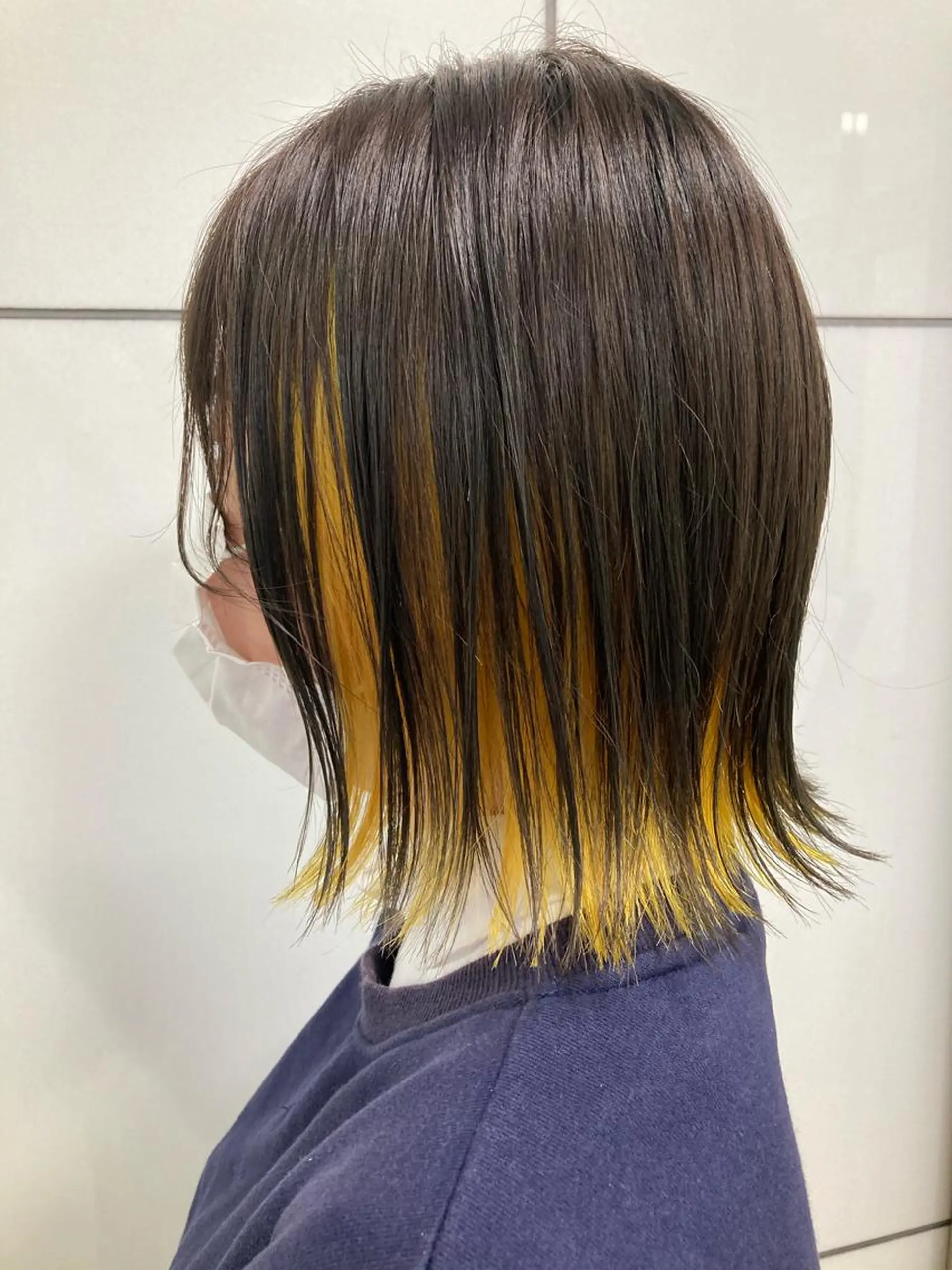 ショート カラー インナーカラー イエローカラー ヘアカラー トリートメント 髪質改善/痛ませ ないカラー/西村航大のヘアスタイル