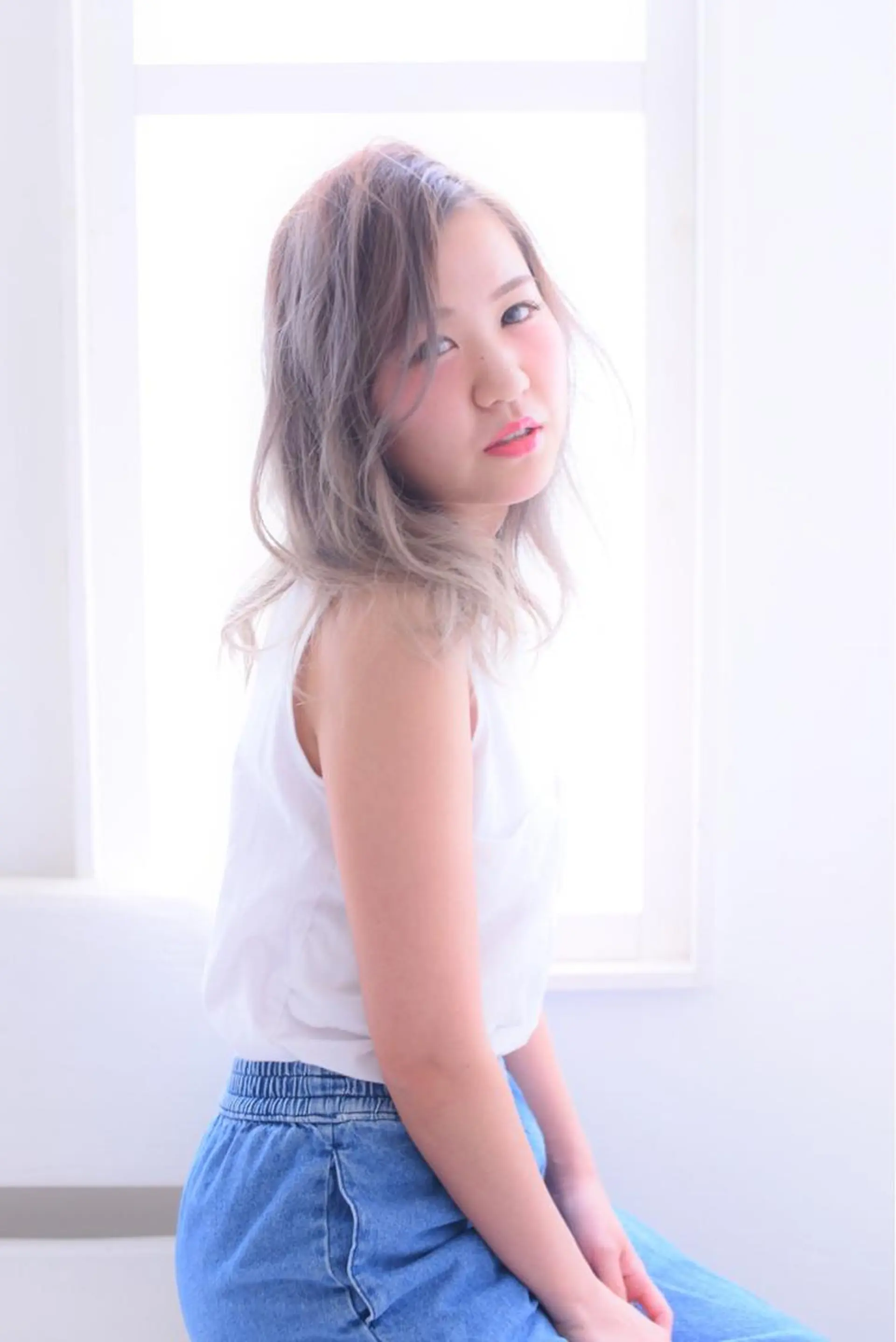 ミディアム カラー カット ヘアカラー トリートメント 青山 早希🐾のヘアスタイル