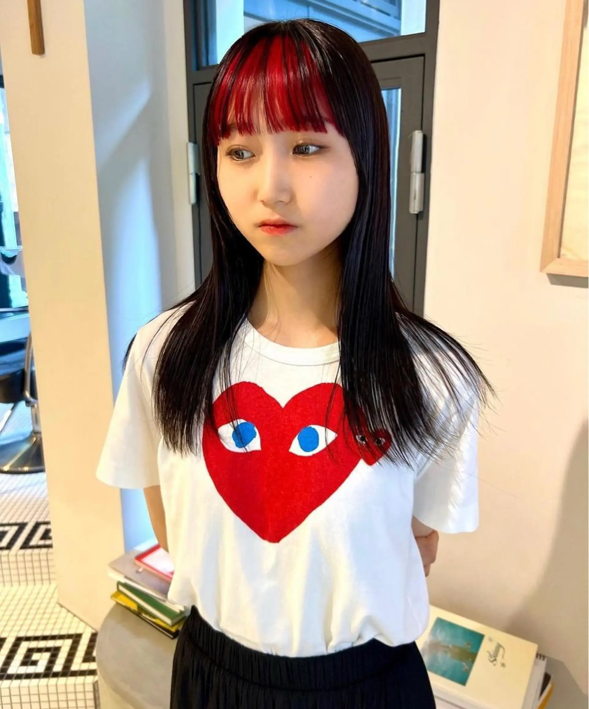 セミロング カラー レッドカラー 丹治 一輝ボブ/ショートのヘアスタイル