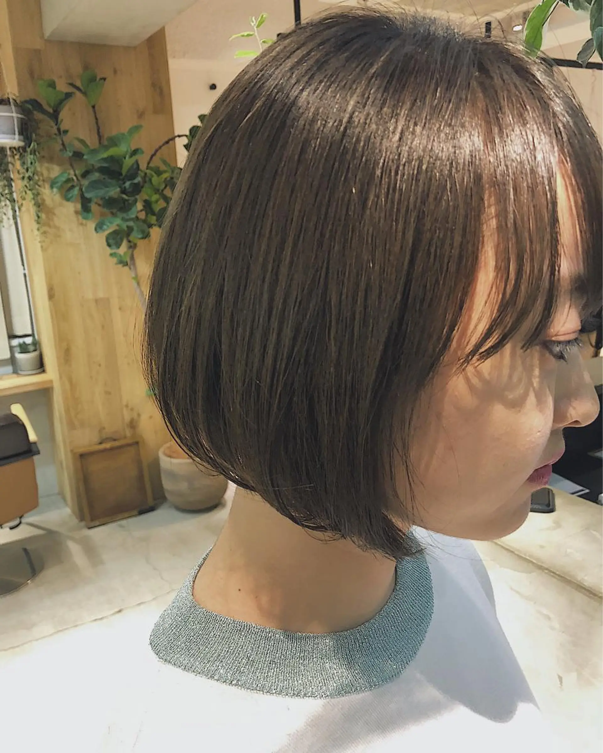 ショート カラー カット ヘアカラー トリートメント salowin三丁目所属・🟩ベージュ/ショー ト/ボブ🟩タカモリのヘアスタイル