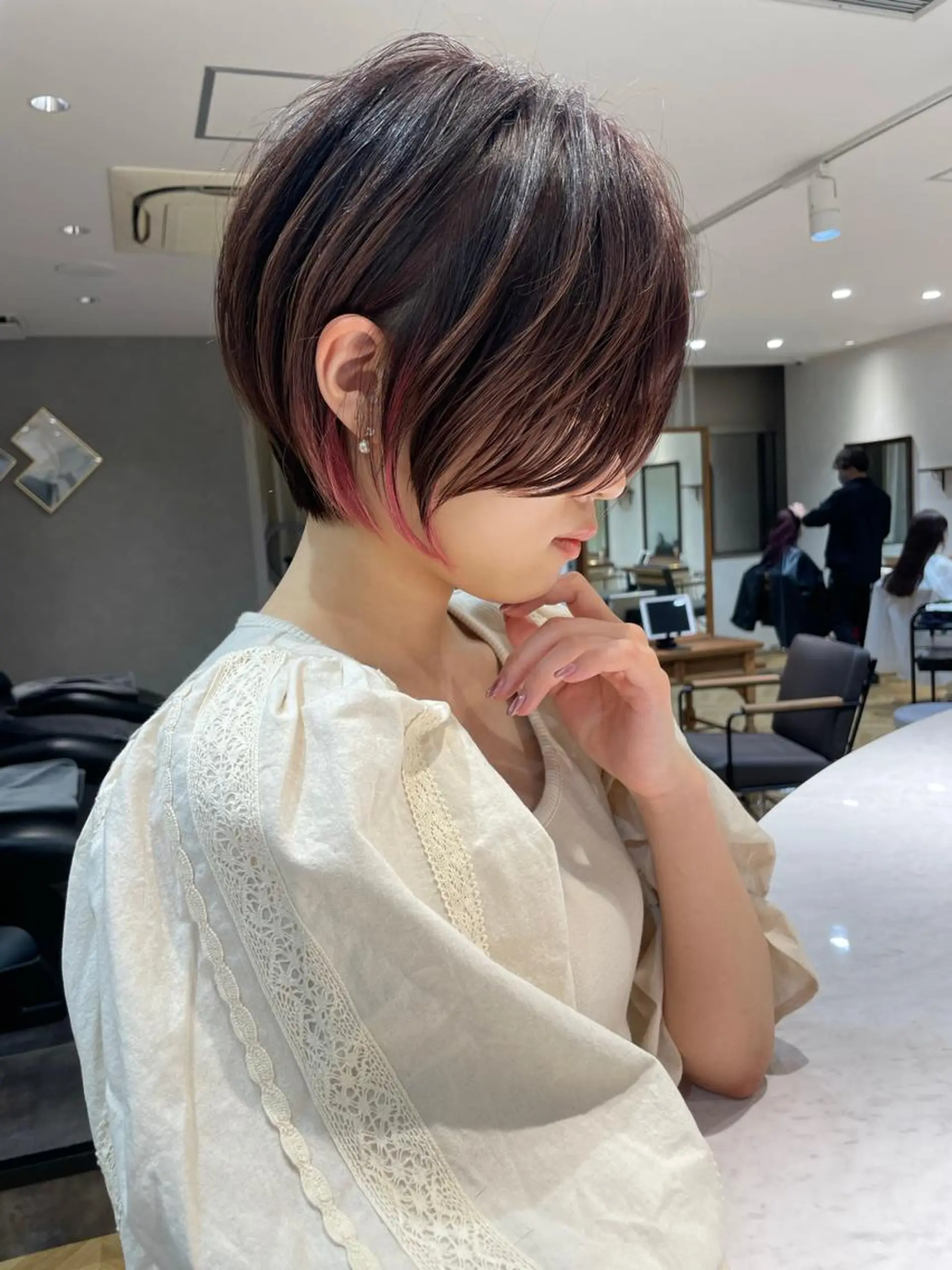 ショート ヘアカラー トリートメント Aster by One Bloom所属・Aster れおん💡⠜のヘアスタイル