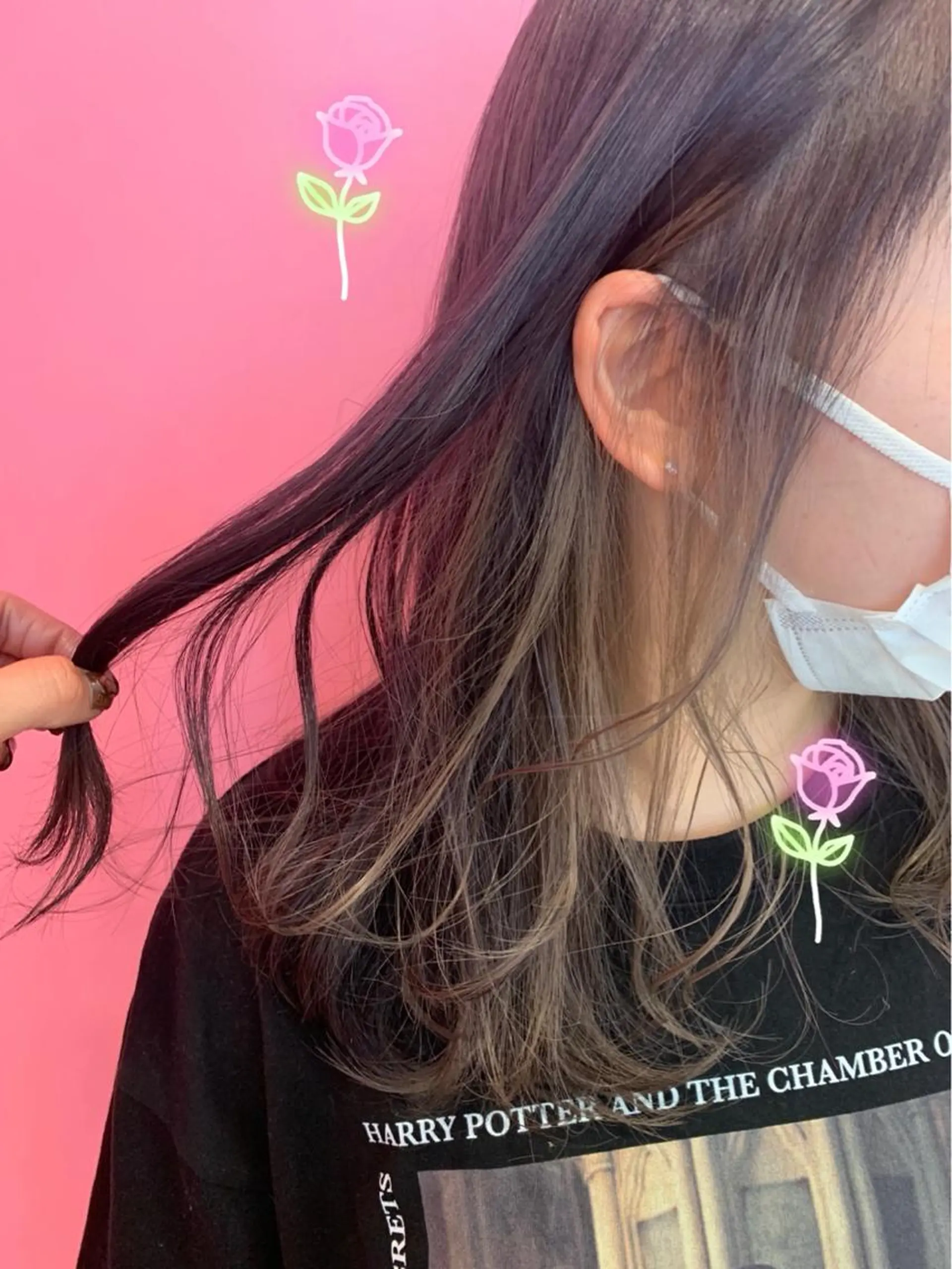 セミロング カラー ブリーチ ダブルカラー グラデーションカラー グレージュ インナーカラー EMANON新宿東口所属・新宿駅近♡ ♡個室♡三都季🌜のヘアスタイル