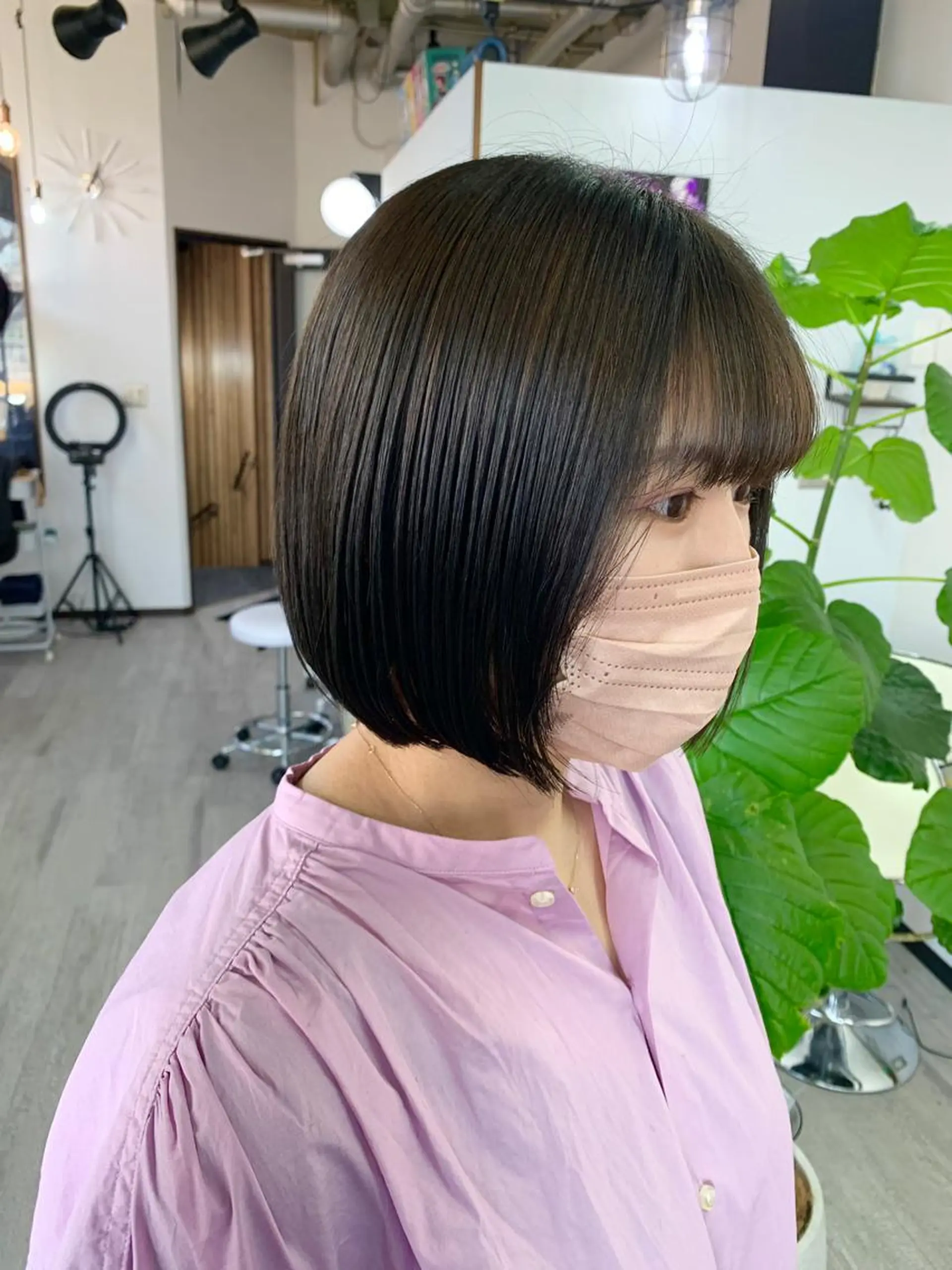 ミディアム カラー カット ヘアカラー トリートメント 坂井 水菜美のヘアスタイル