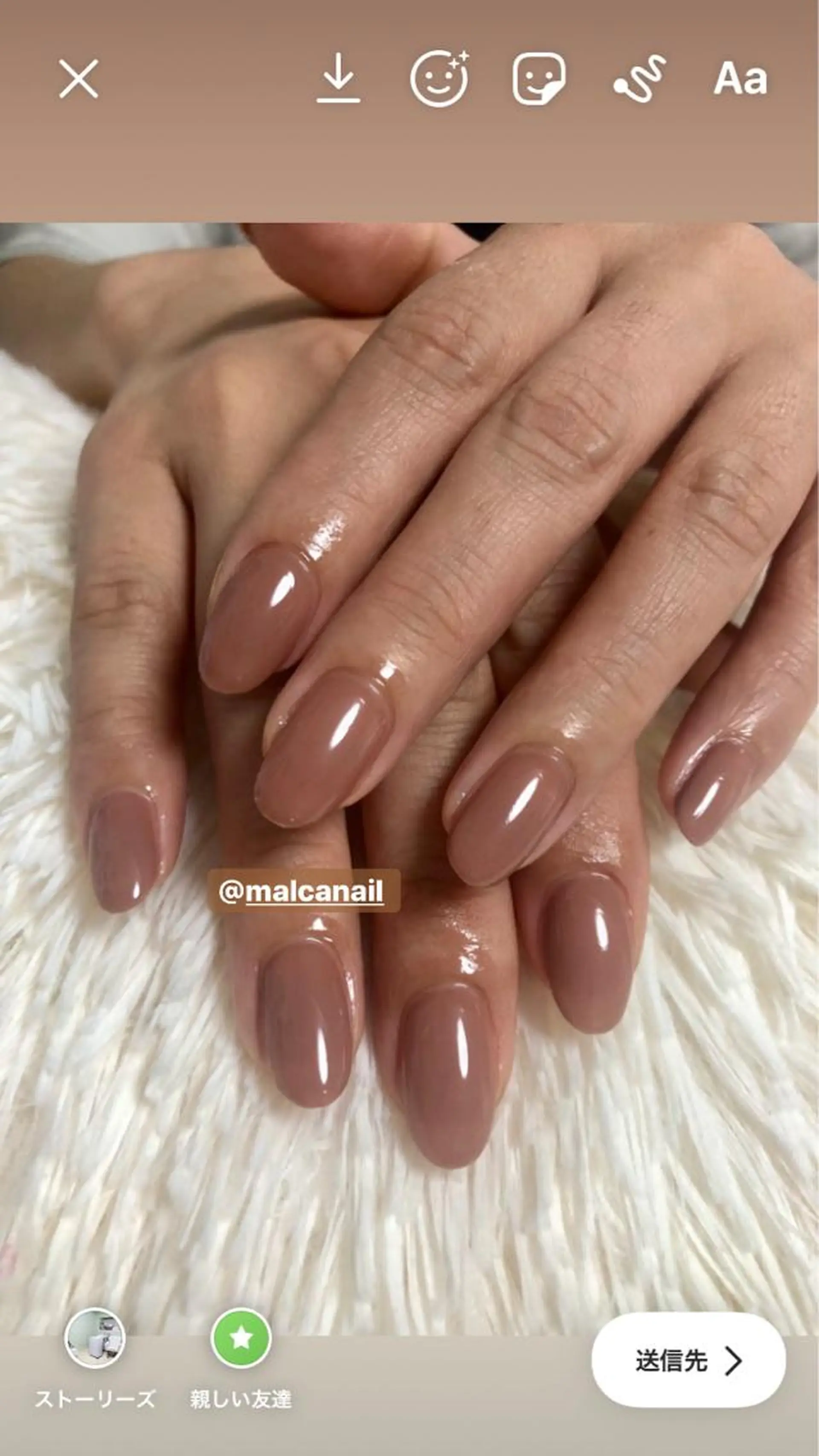 セミロング カラー パーマ ヘアアレンジ キッズ ネイル マツエク・マツパ ハンドネイル MALCAnail(マルカネイル)所属・荒木 莉奈のネイルデザイン