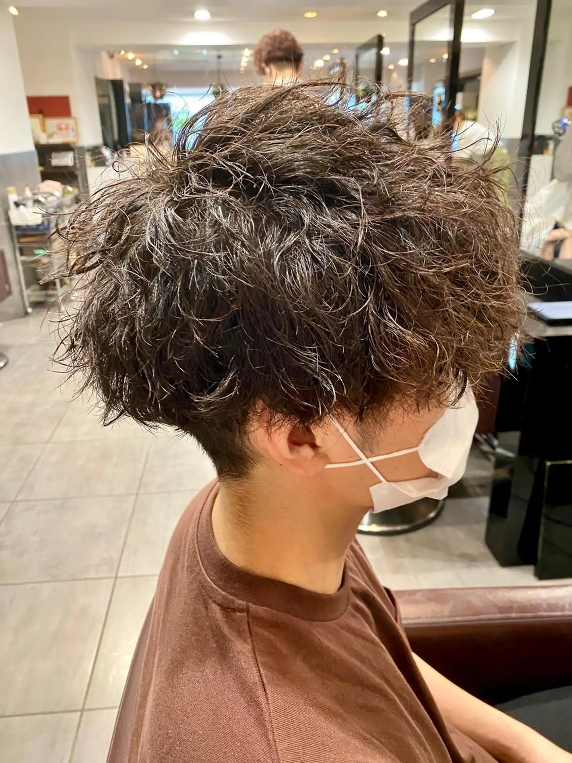 パーマ メンズ カット パーマ ⭕️メンズパーマ⭕️ 山口　裕太郎のヘアスタイル