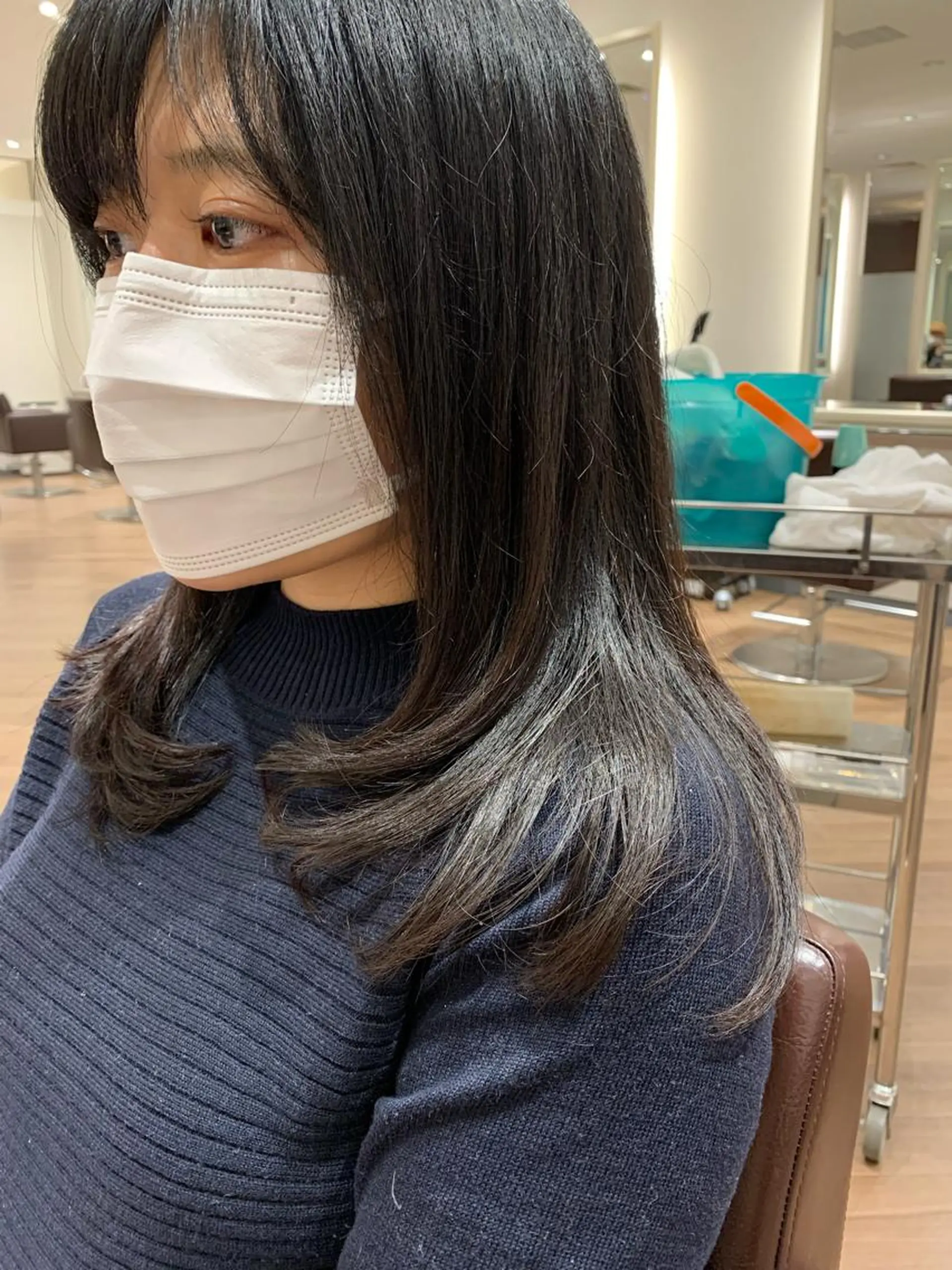 セミロング パーマ ごとう さなのヘアスタイル