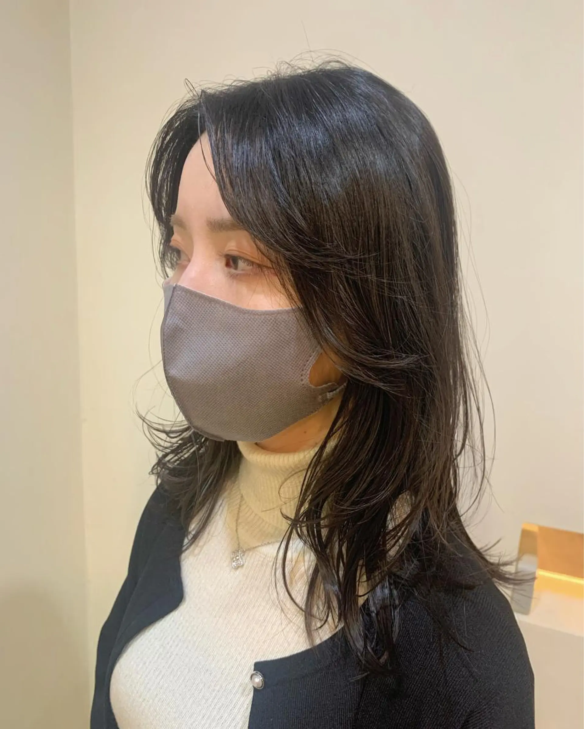 ミディアム カラー ヘアアレンジ 韓国風ヘア ヘアカラー 店長/髪質改善/ ショート/松若　優のヘアスタイル