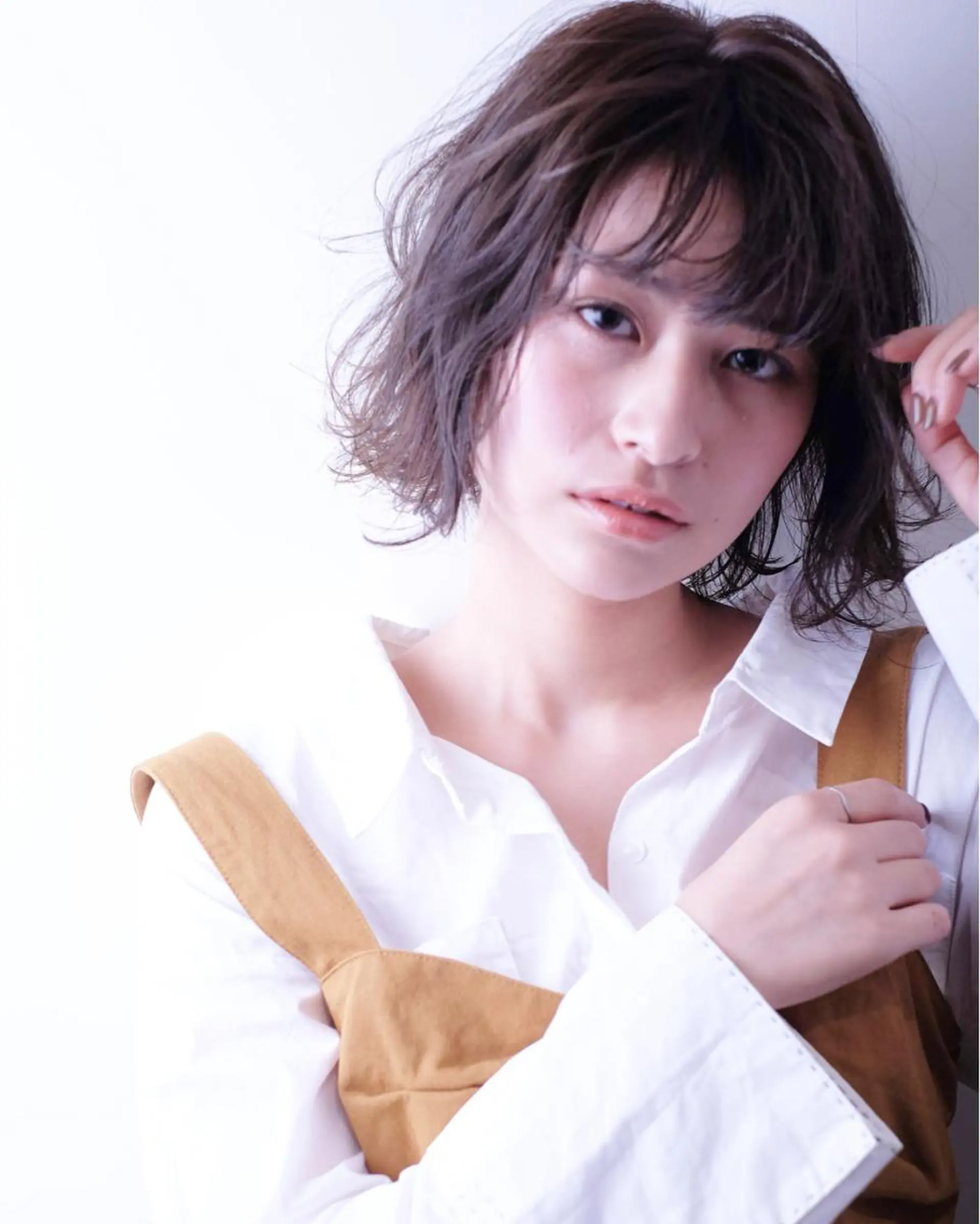 ミディアム カット パーマ トリートメント サトウ レンマのヘアスタイル