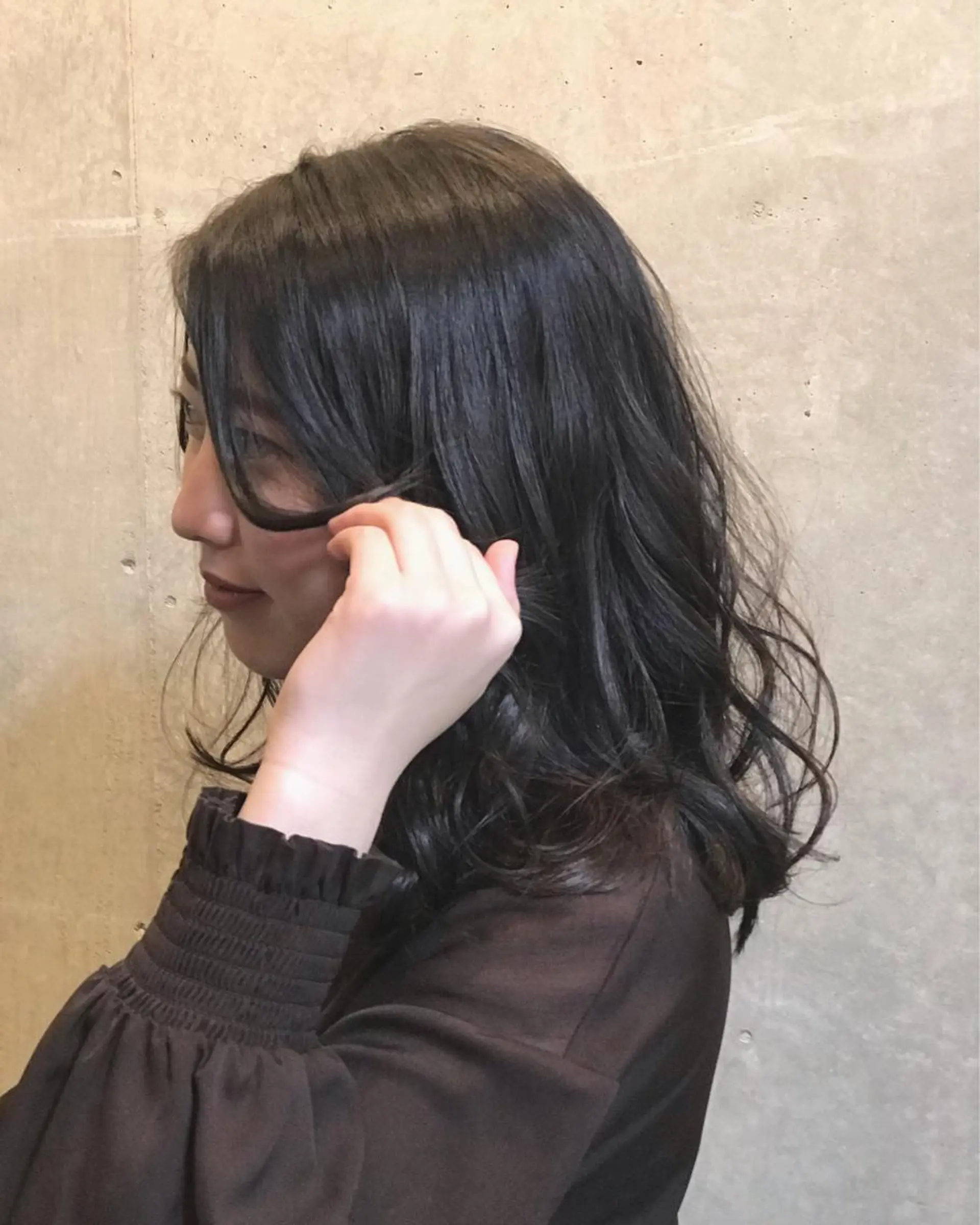 セミロング カラー オリーブ/グレージュ 💐🤍理保のヘアスタイル