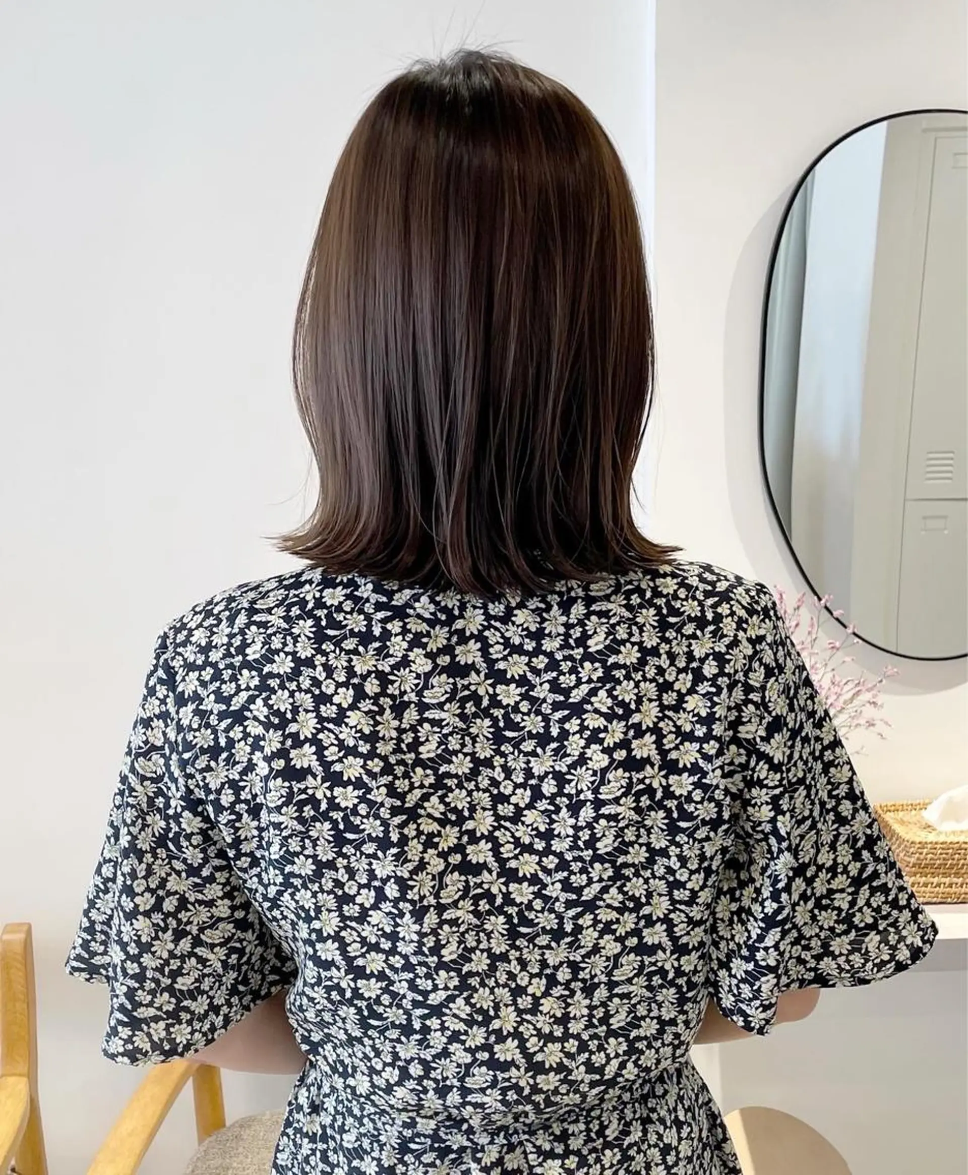 ミディアム カラー 切りっぱなしボブ ボブ レイヤーカット 三宅 昌太のヘアスタイル