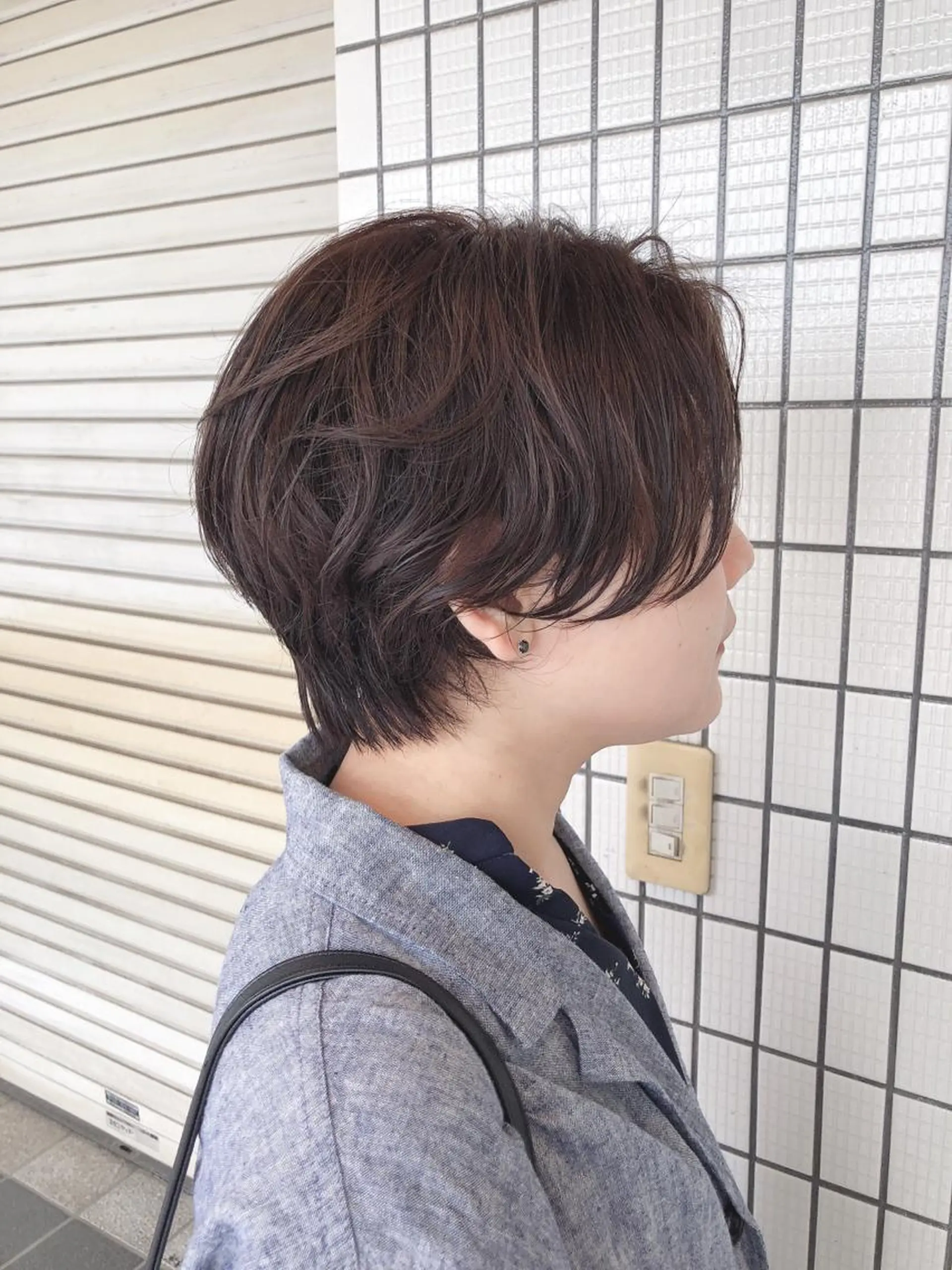 ショート カラー ハンサムショート ショートヘア ブラウンベージュ 🐻五十嵐ゆりのヘアスタイル