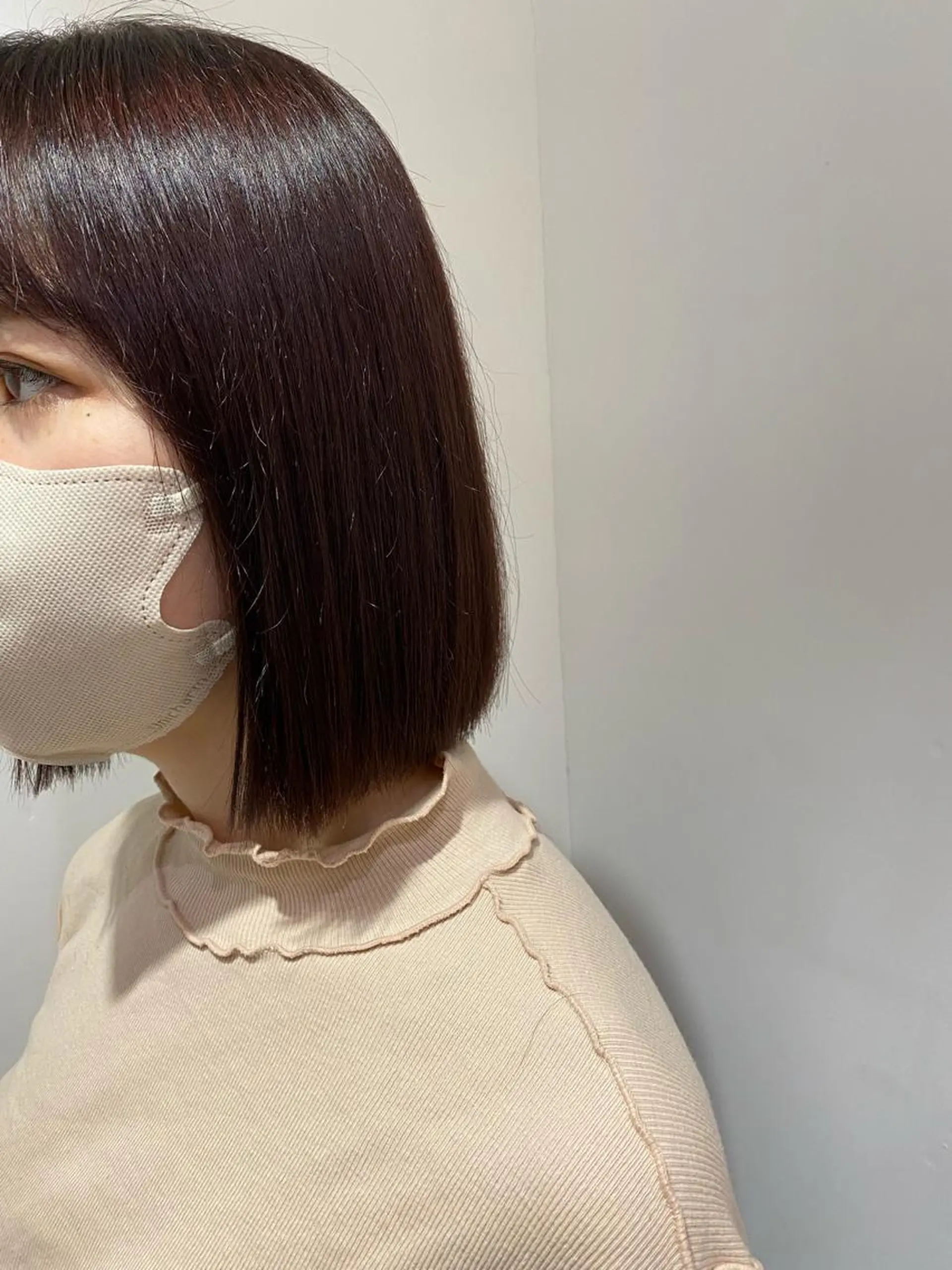 ミディアム カラー ヘアアレンジ ボブ カット ヘアカラー 福壽 優奈のヘアスタイル