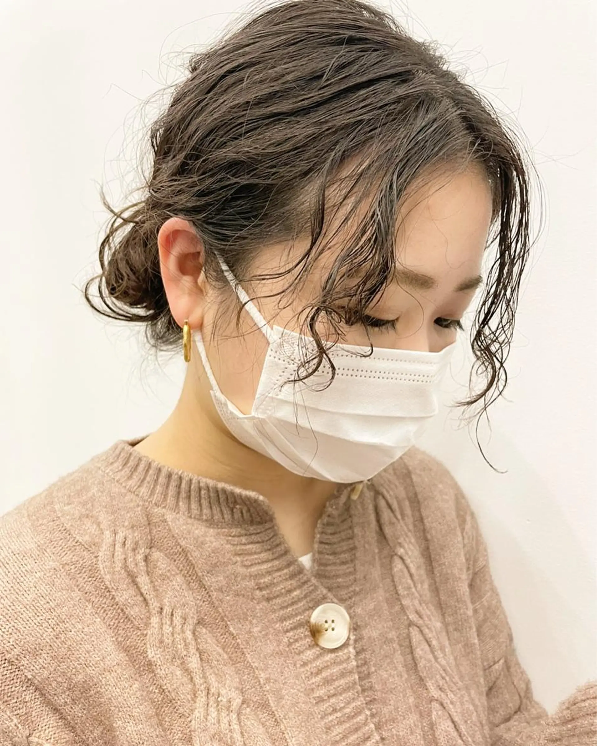 セミロング カラー パーマ ヘアアレンジ Saki サキのヘアスタイル