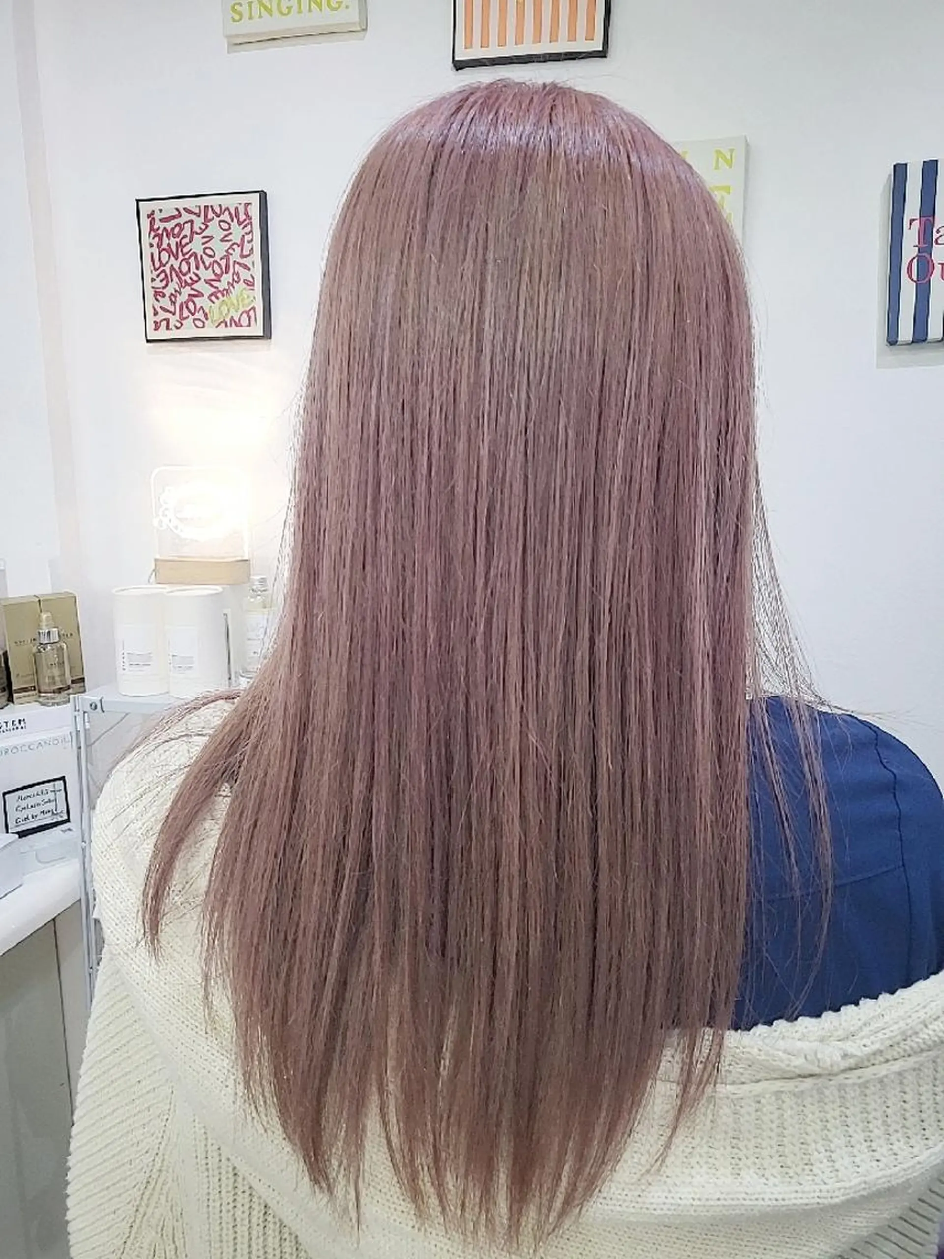 ロング カラー ベージュカラー ピンクカラー ピンクベージュ ナカシマ  アユミのヘアスタイル