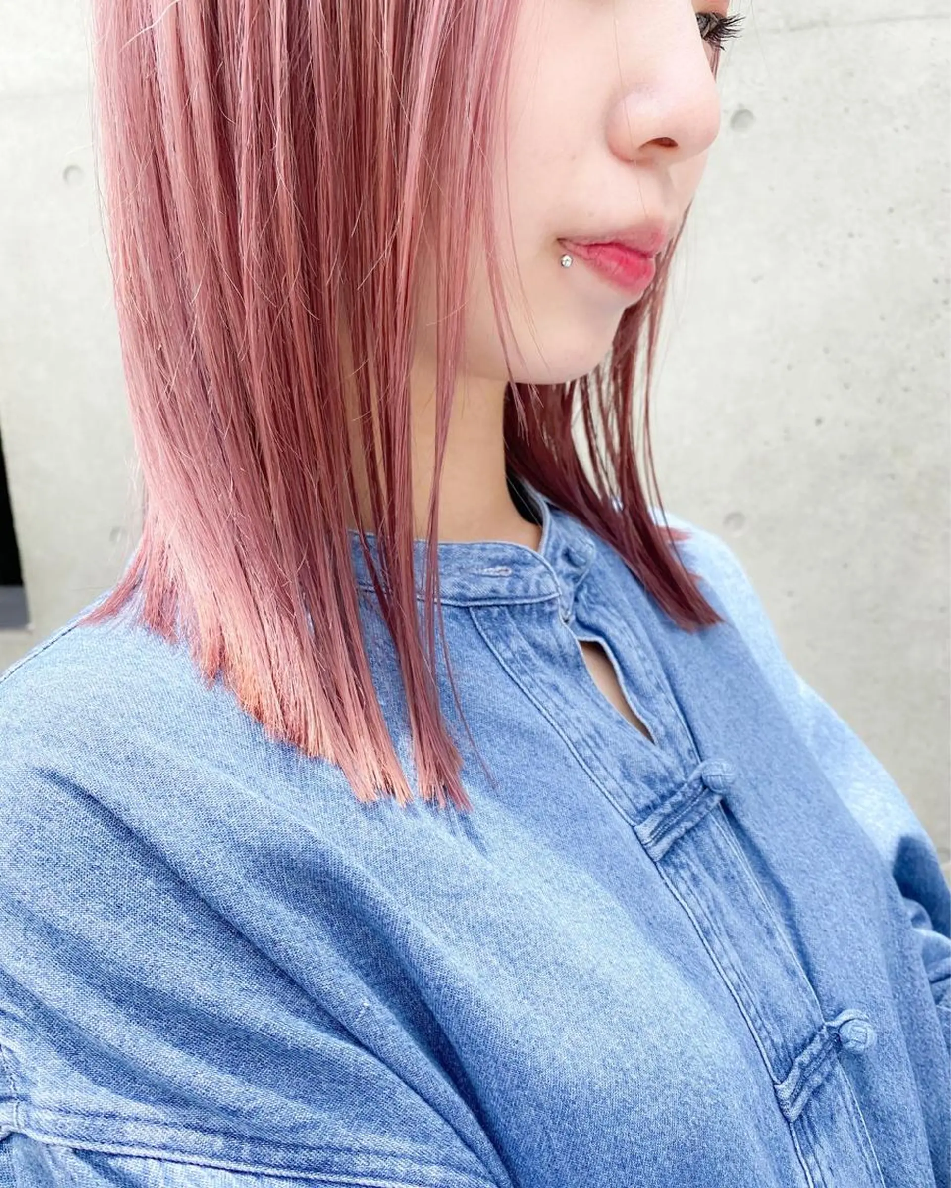 ミディアム カラー ブリーチ カット ヘアカラー レイヤー暖色カラー 池袋Yamamotoのヘアスタイル