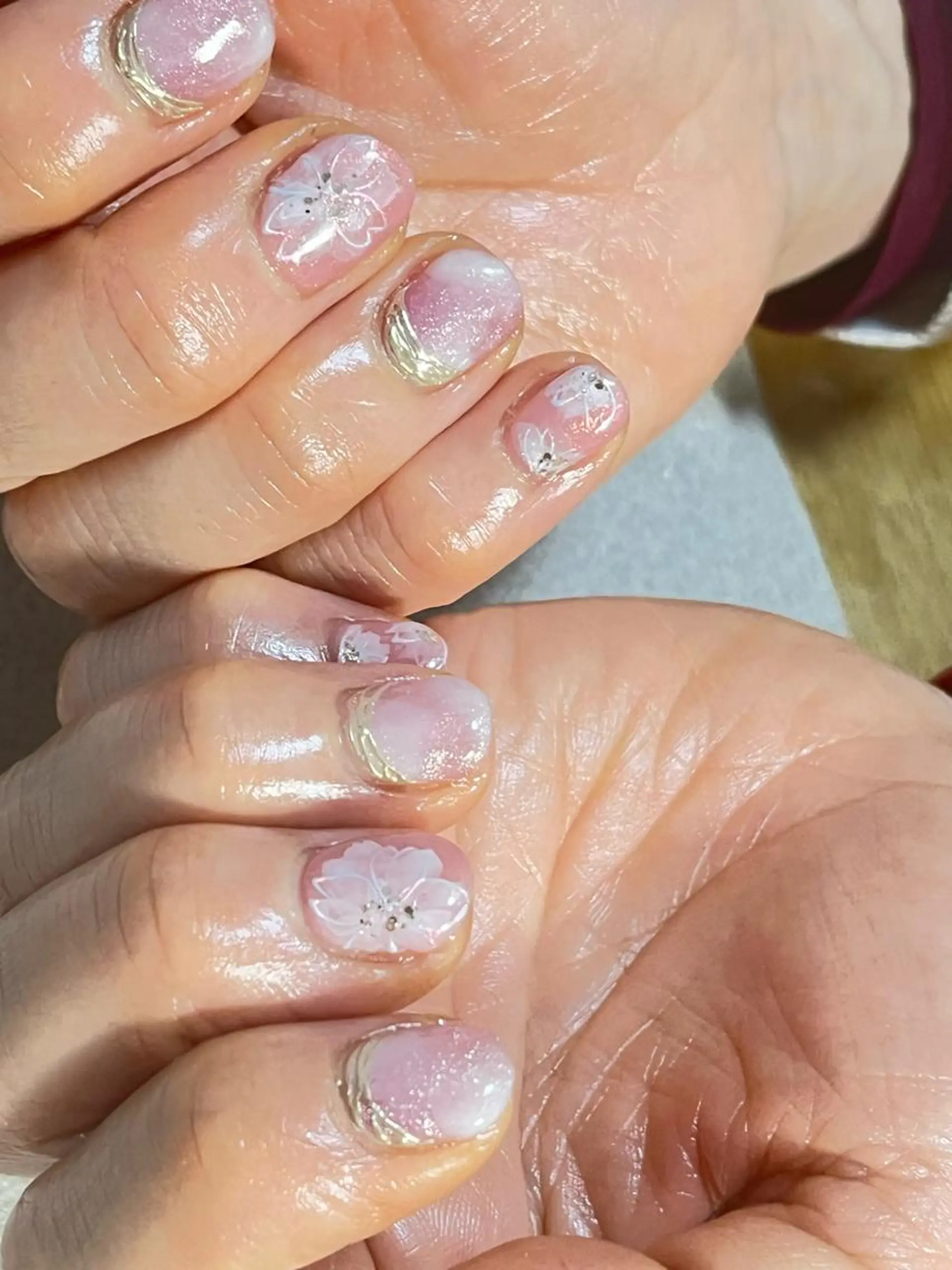 ネイル 桜ネイル ハンドネイル Nail Space R所属・ネイルスペースR 小林のネイルデザイン