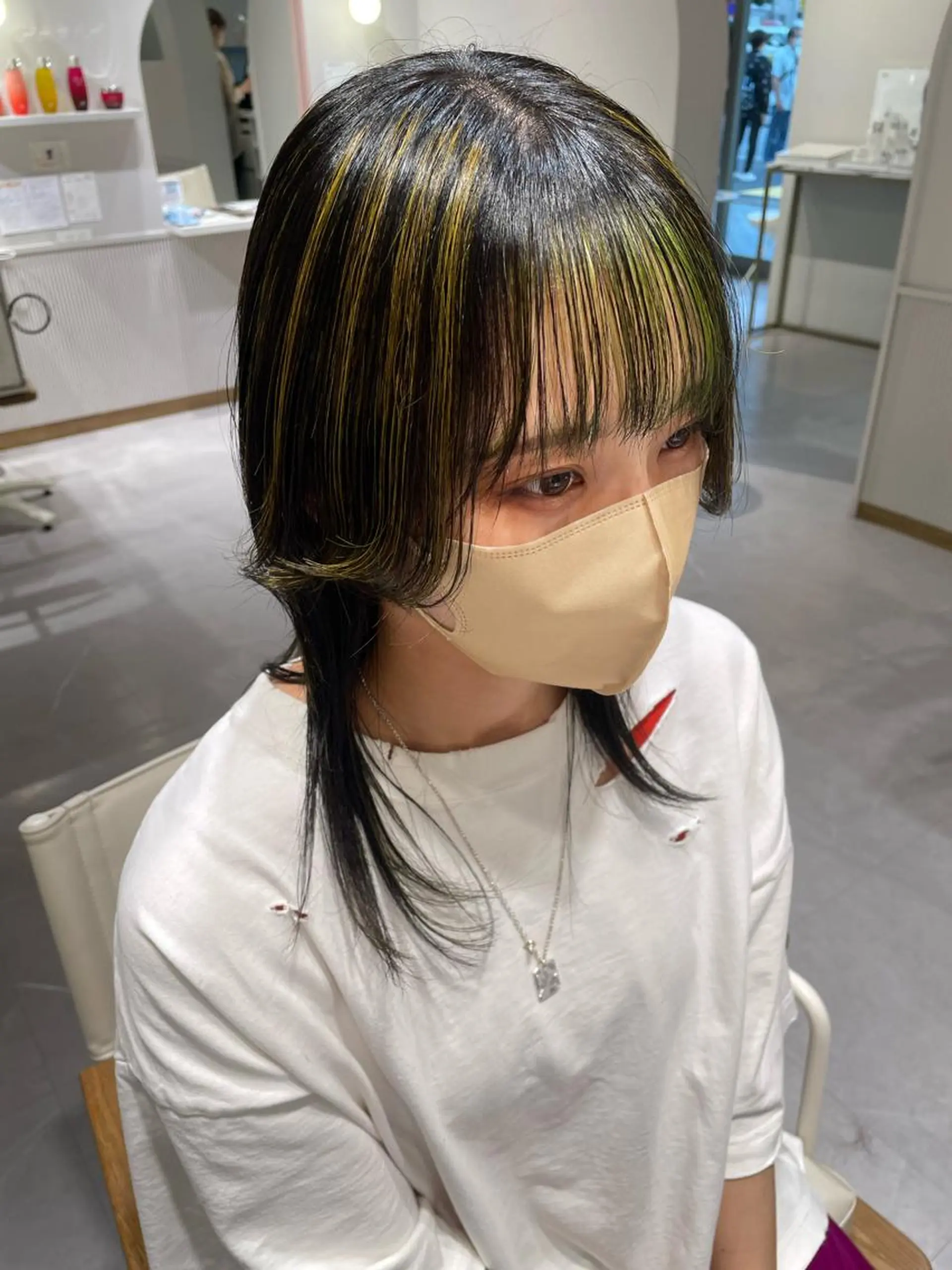 ロング カラー ハイライトカラー ハイライト BLANCA　HAIR西尾所属・新納 杏奈のヘアスタイル