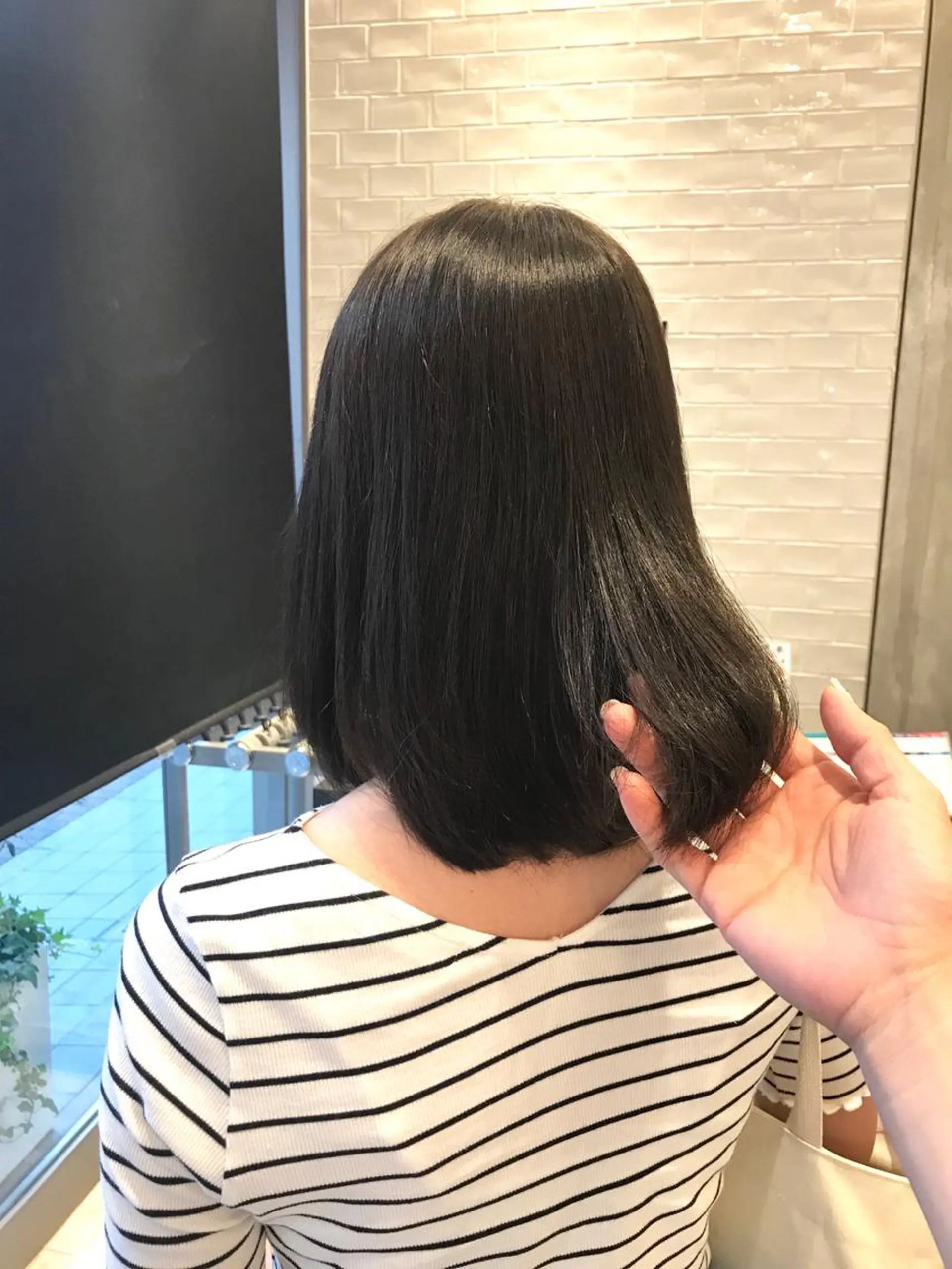 ミディアム カラー ダークグレー トリートメント Renatus店長 金子裕美のヘアスタイル