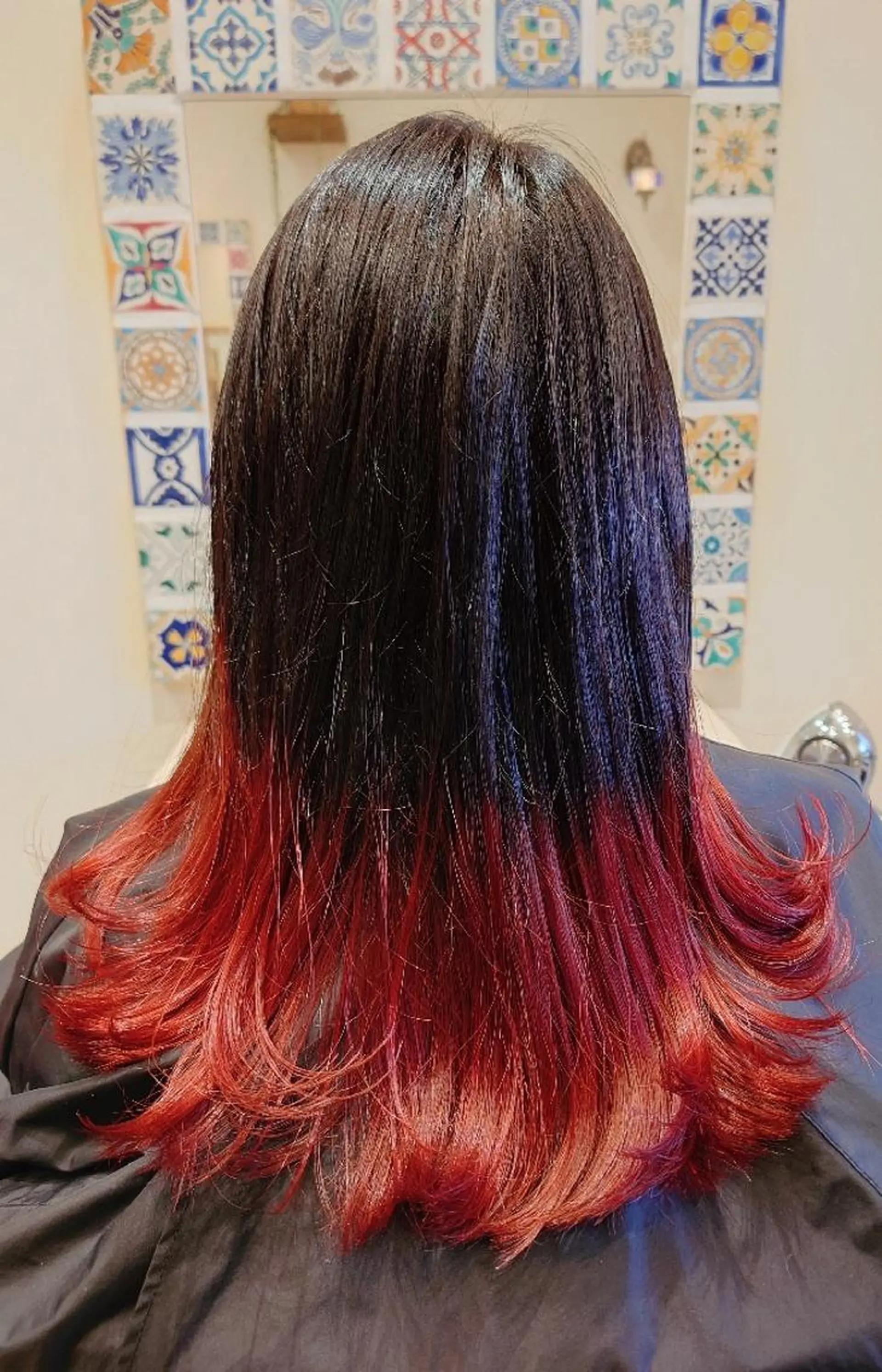 セミロング カラー ブリーチ ダブルカラー LAMP HAIR  ランプヘアー所属・徳永 博志のヘアスタイル