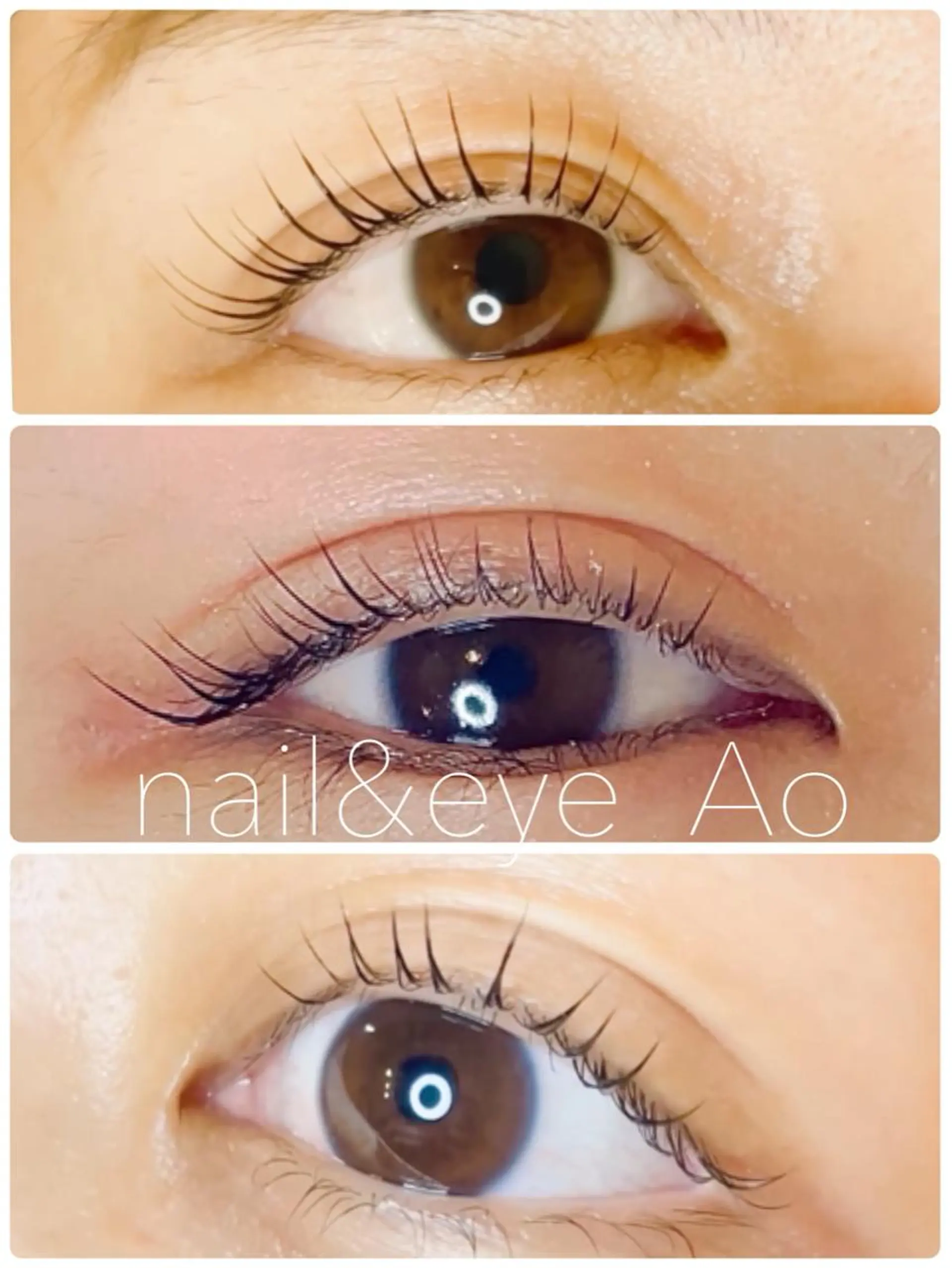 ロング カラー パーマ ヘアアレンジ メンズ キッズ ネイル マツエク・マツパ メンズパーマ 一重×まつ毛パーマ マツパ nail&eye Aoのマツエク・マツパデザイン