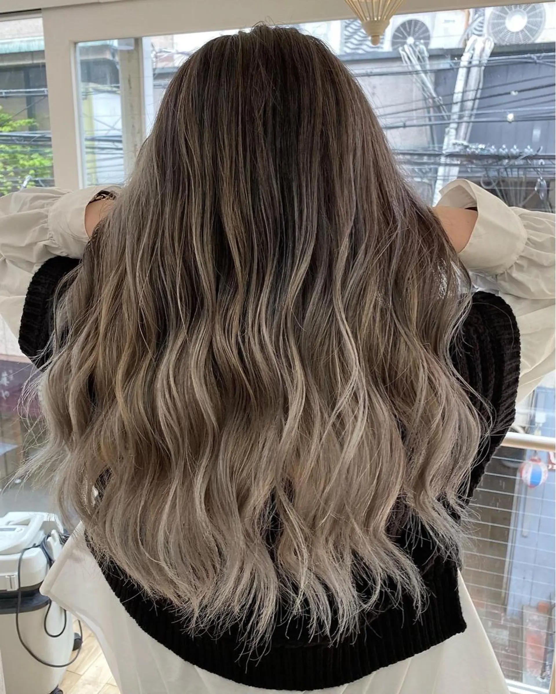 セミロング カラー ヘアアレンジ カット ヘアカラー トリートメント 久米 治仁のヘアスタイル