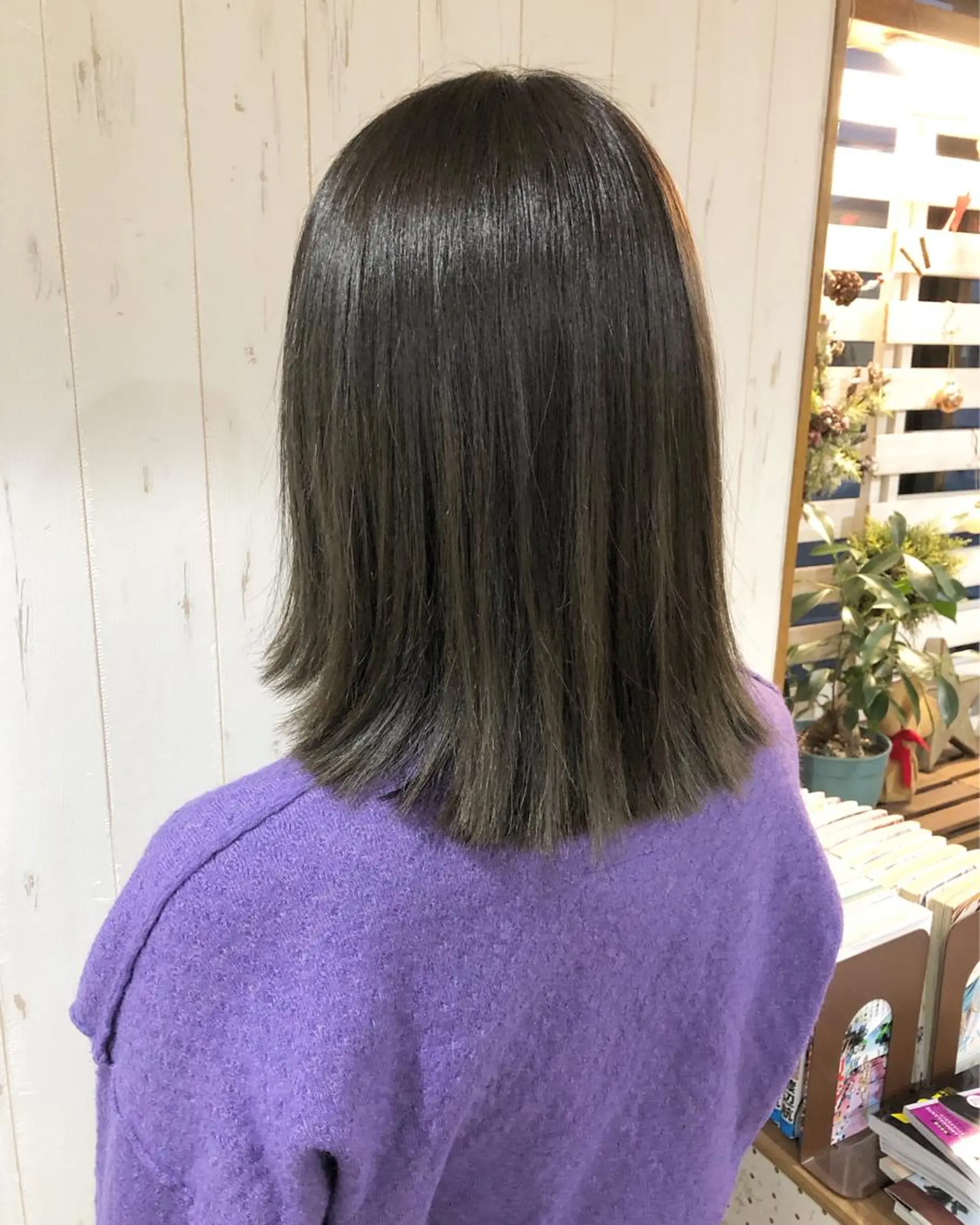 ミディアム カラー アッシュ ダークアッシュ 西川 敏夫のヘアスタイル