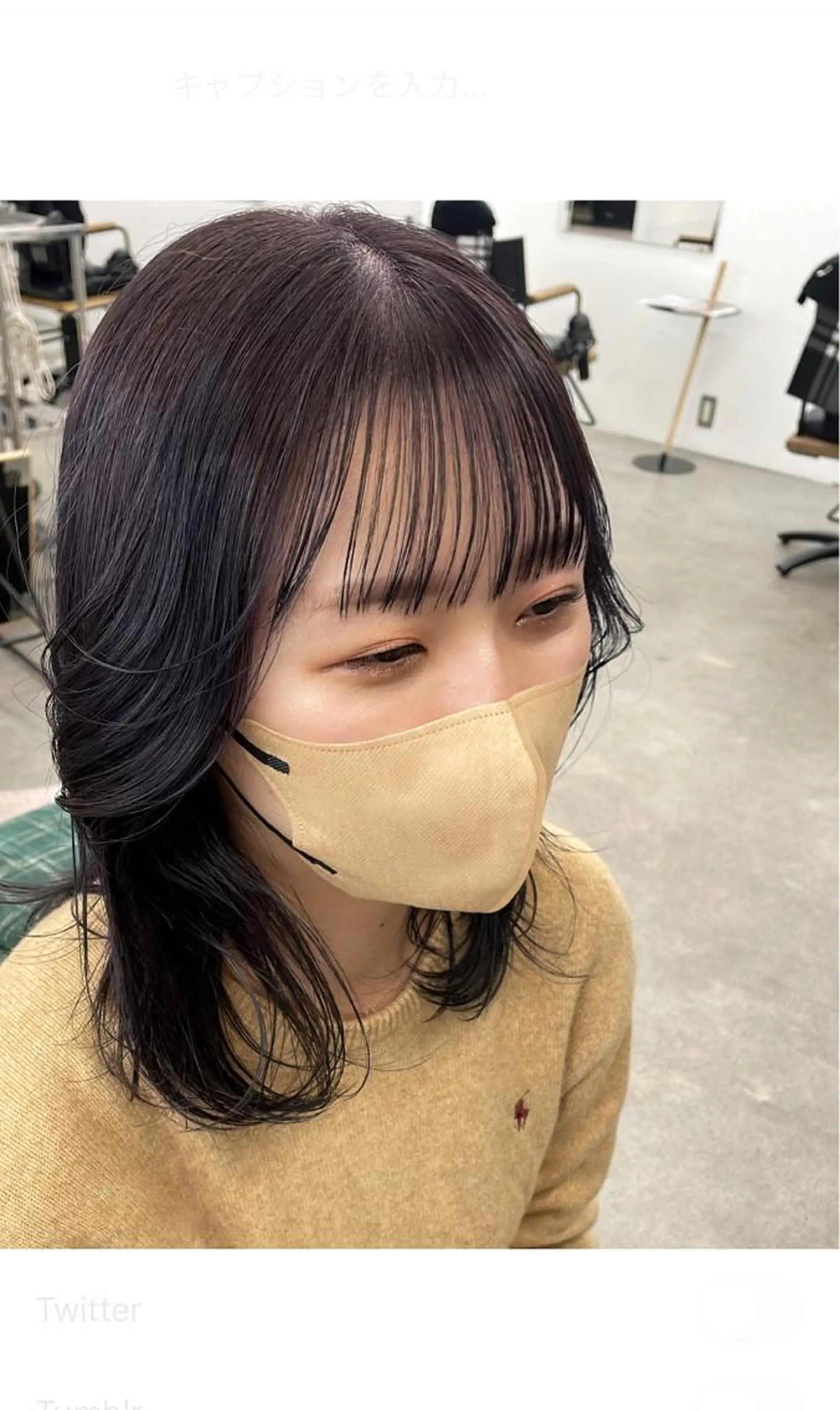 ロング カラー 透明感カラー ラベンダーカラー レイヤーパーマ、ボブ 小須田ゆあのヘアスタイル
