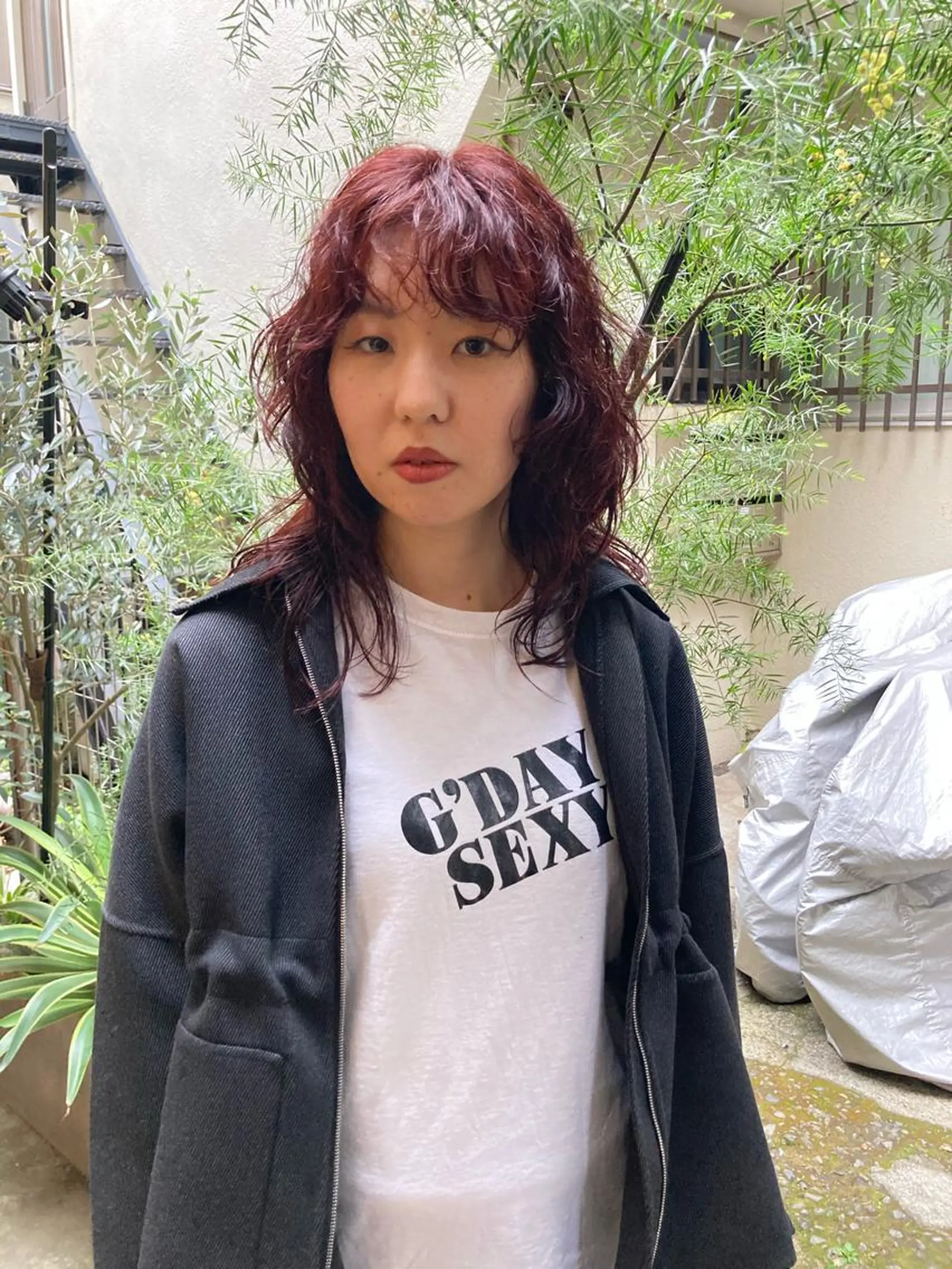 ミディアム カット ヘアカラー トリートメント 金田 夏野のヘアスタイル