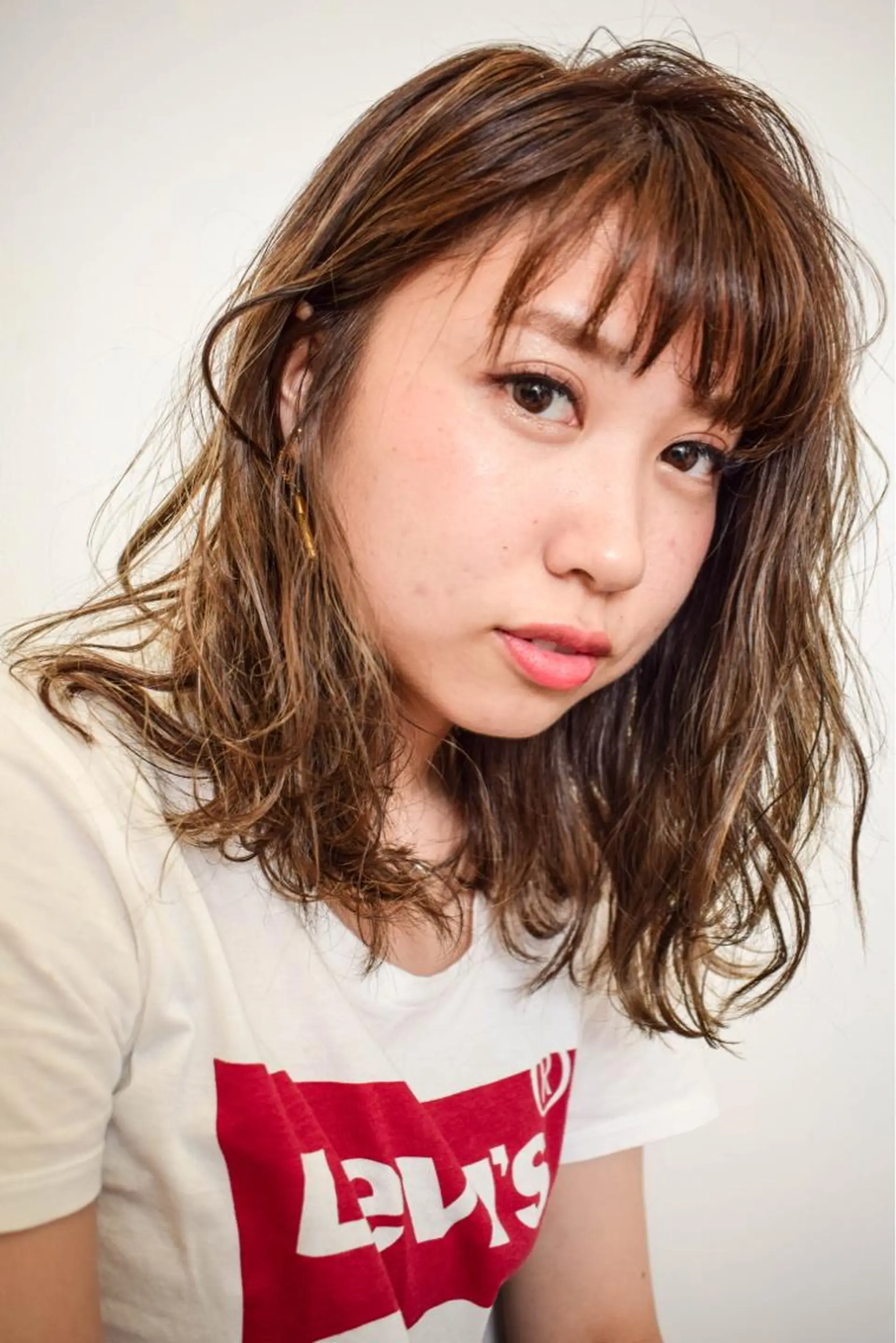 ミディアム カラー ハイライトカラー ハイライト 艶髪育成サロン 京橋　shinのヘアスタイル