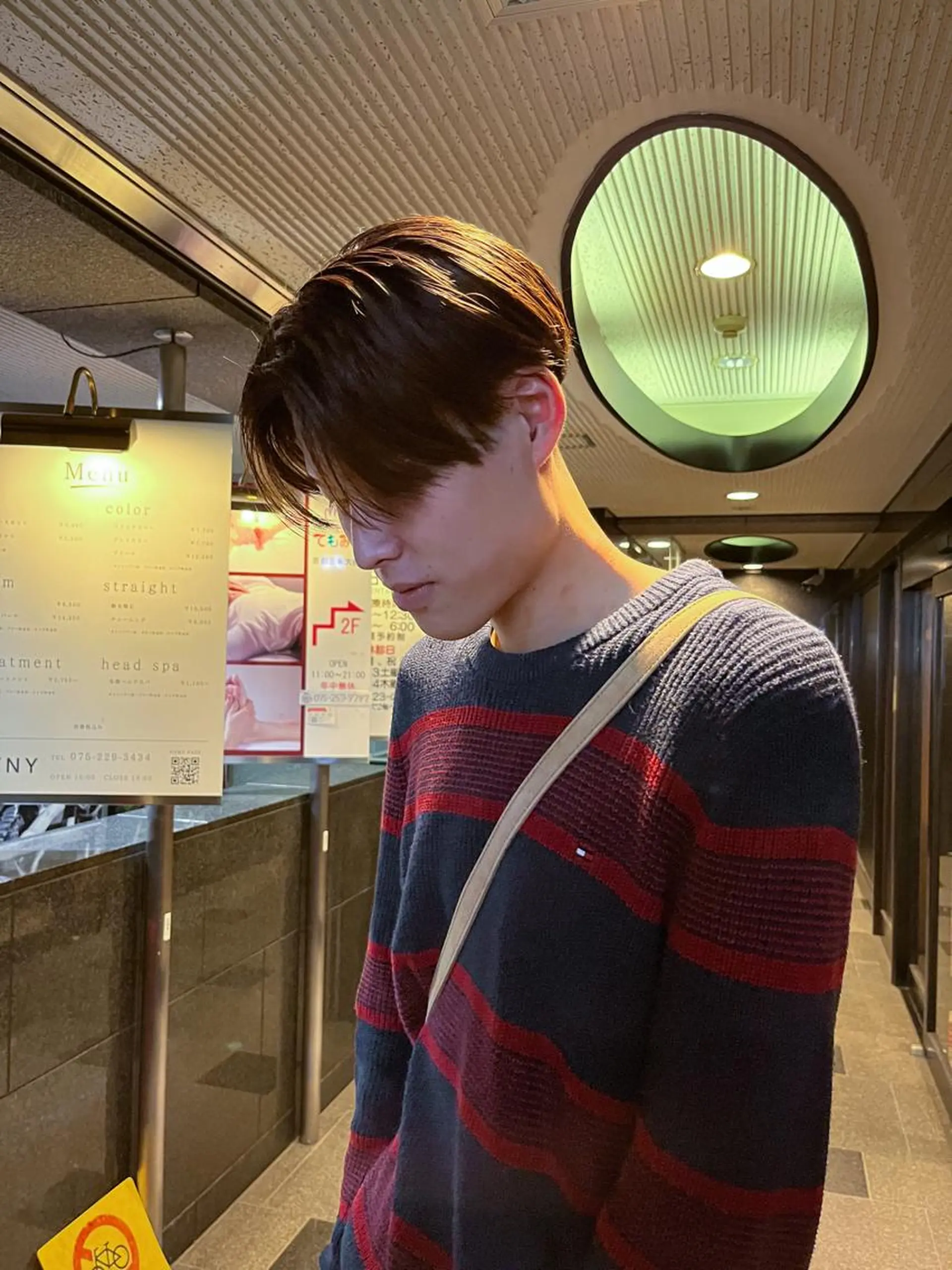 ショート メンズ センターパート メンズショート ショートヘア カット パーマ 松村明門/メンズ カット/メンズパーマのヘアスタイル