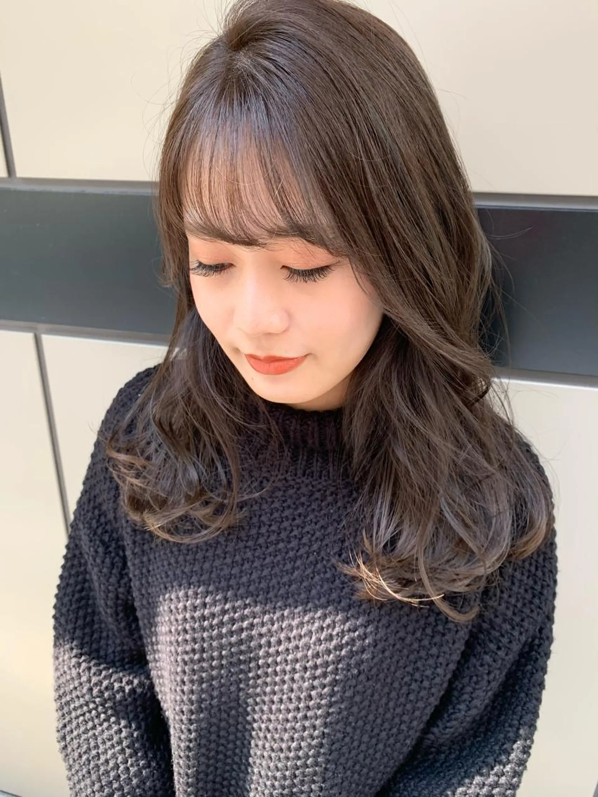 ミディアム カラー グレージュ ヘアカラー トリートメント 💈平島 拓也💈のヘアスタイル