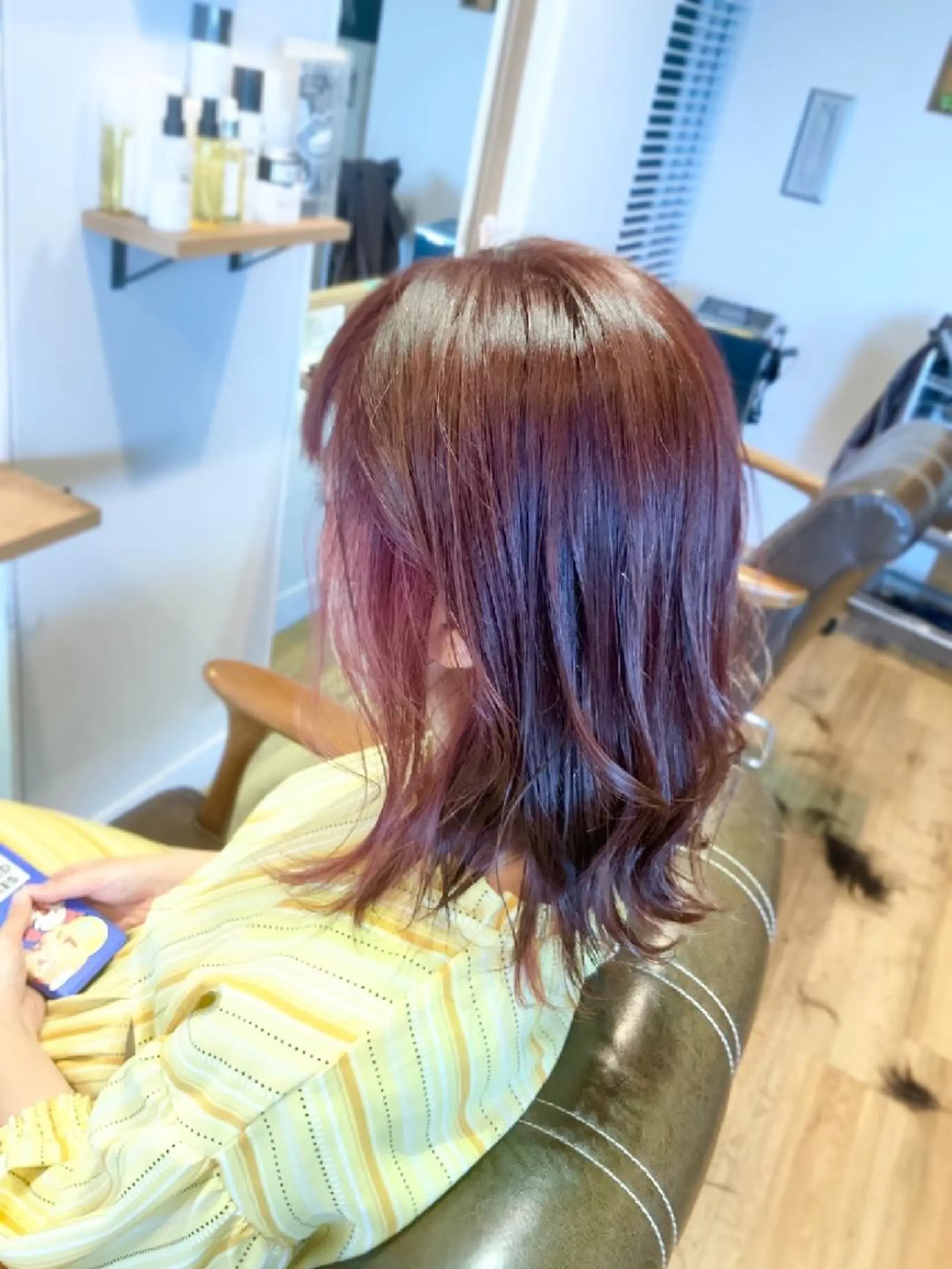 カラー ベージュカラー ブリーチ ピンクカラー ピンクベージュ ヘアカラー トリートメント 堀 望美のヘアスタイル