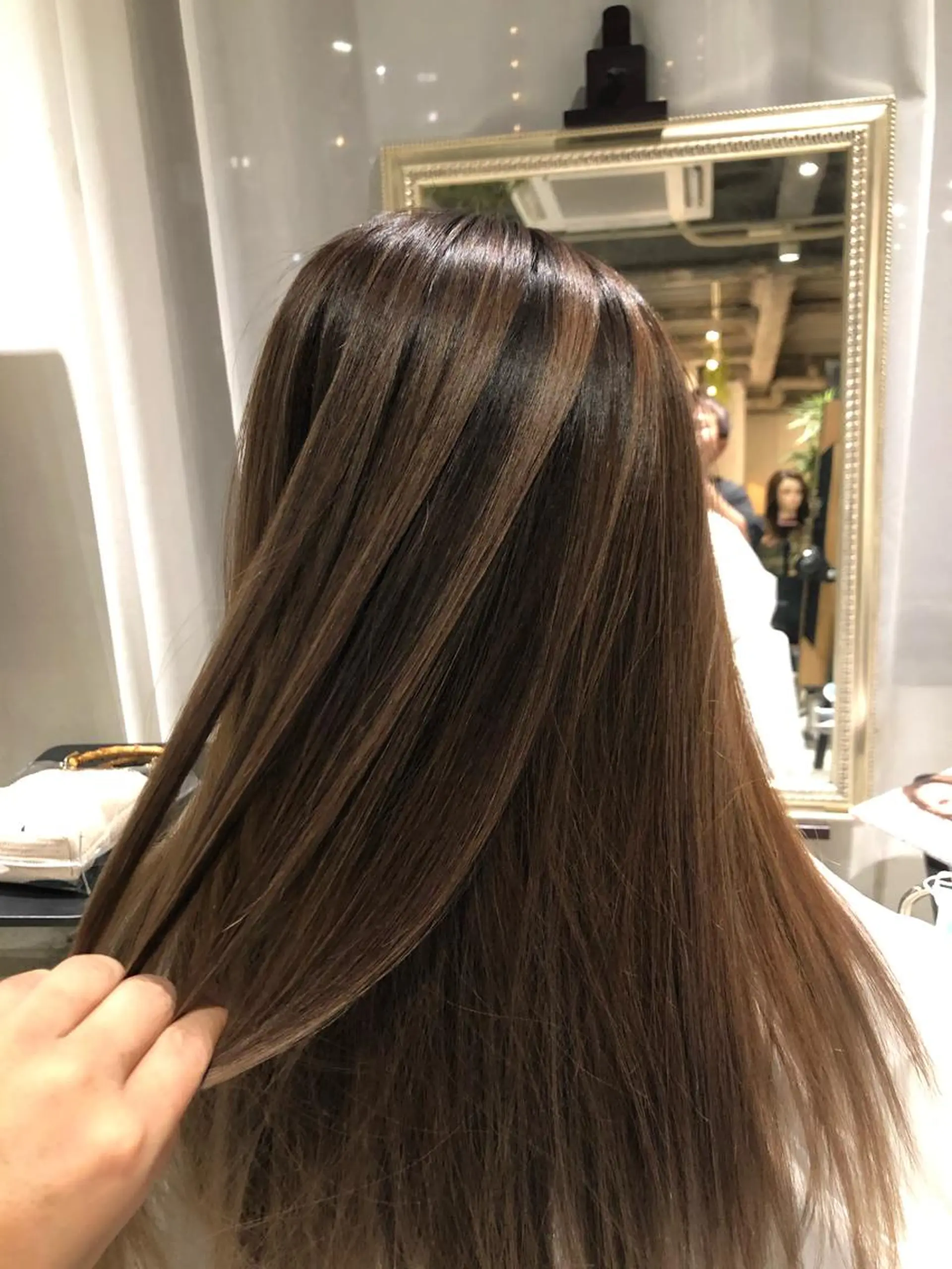 ロング カラー ショート/ハイライト /白髪ぼかし🌿松本のヘアスタイル