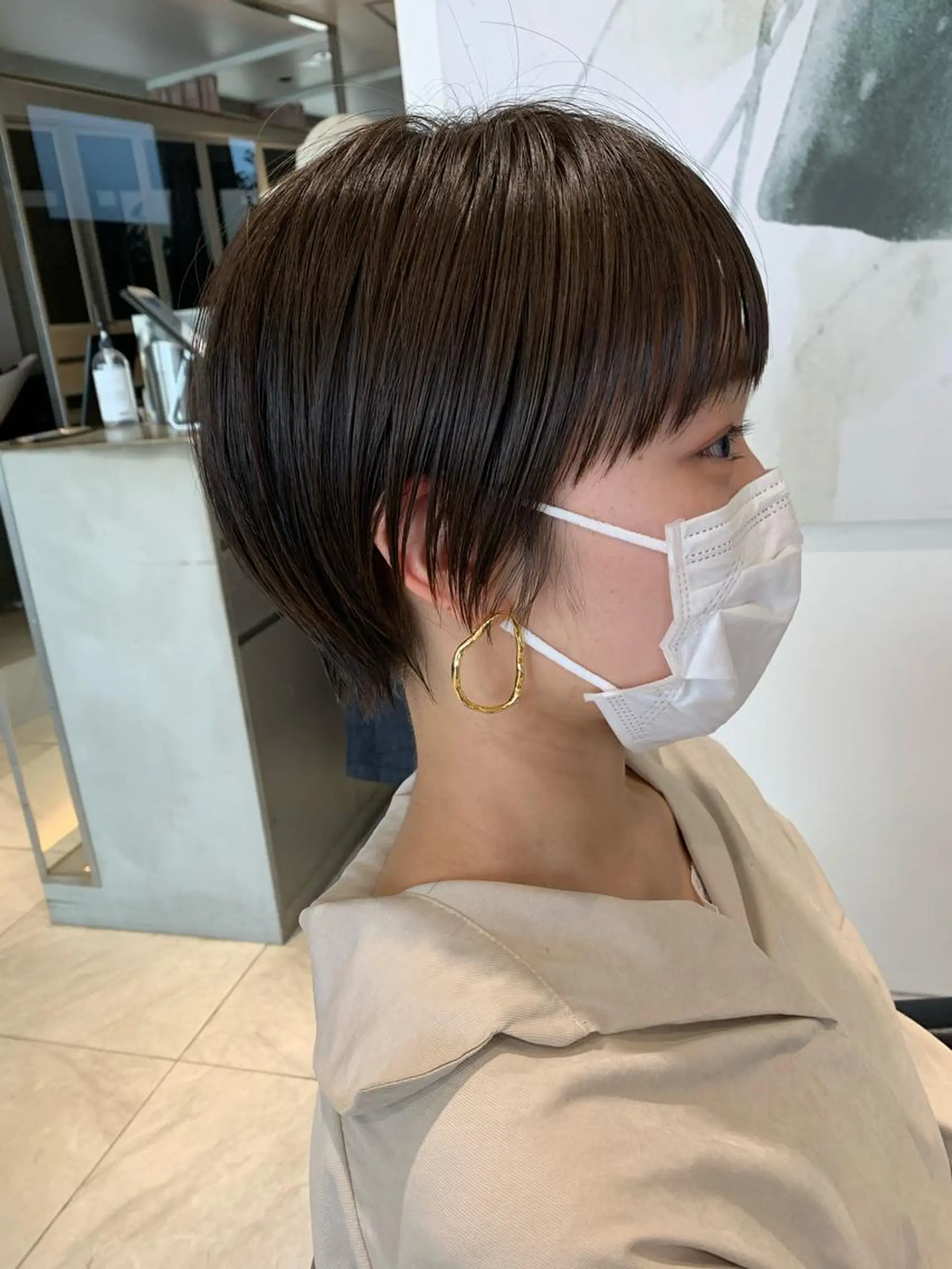 ショート カット ヘアカラー トリートメント 柔らか透け感カラー 🌿ムロヤリョウスケのヘアスタイル