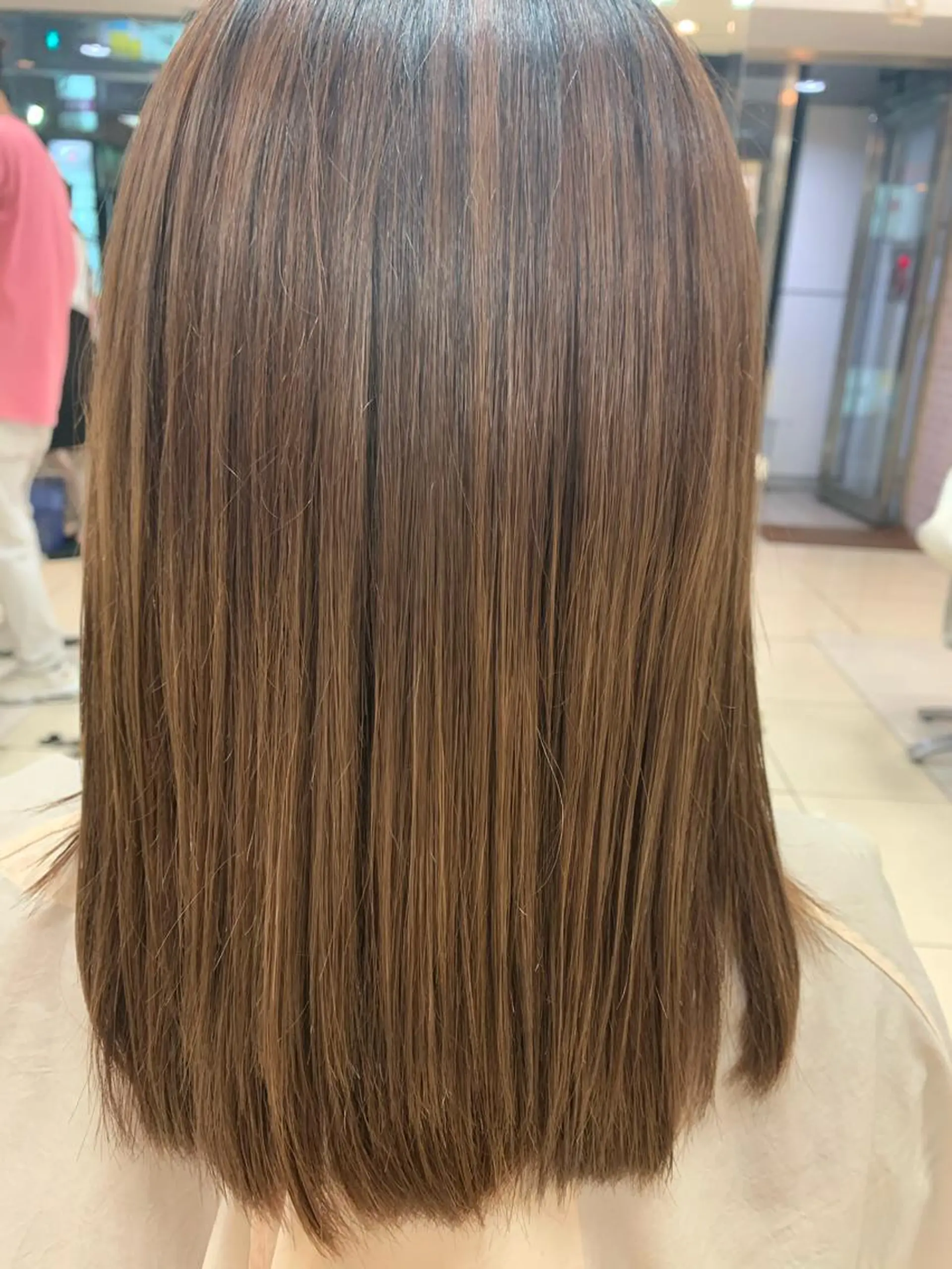 ミディアム 暖色系カラー❤️櫻井 亜美のヘアスタイル